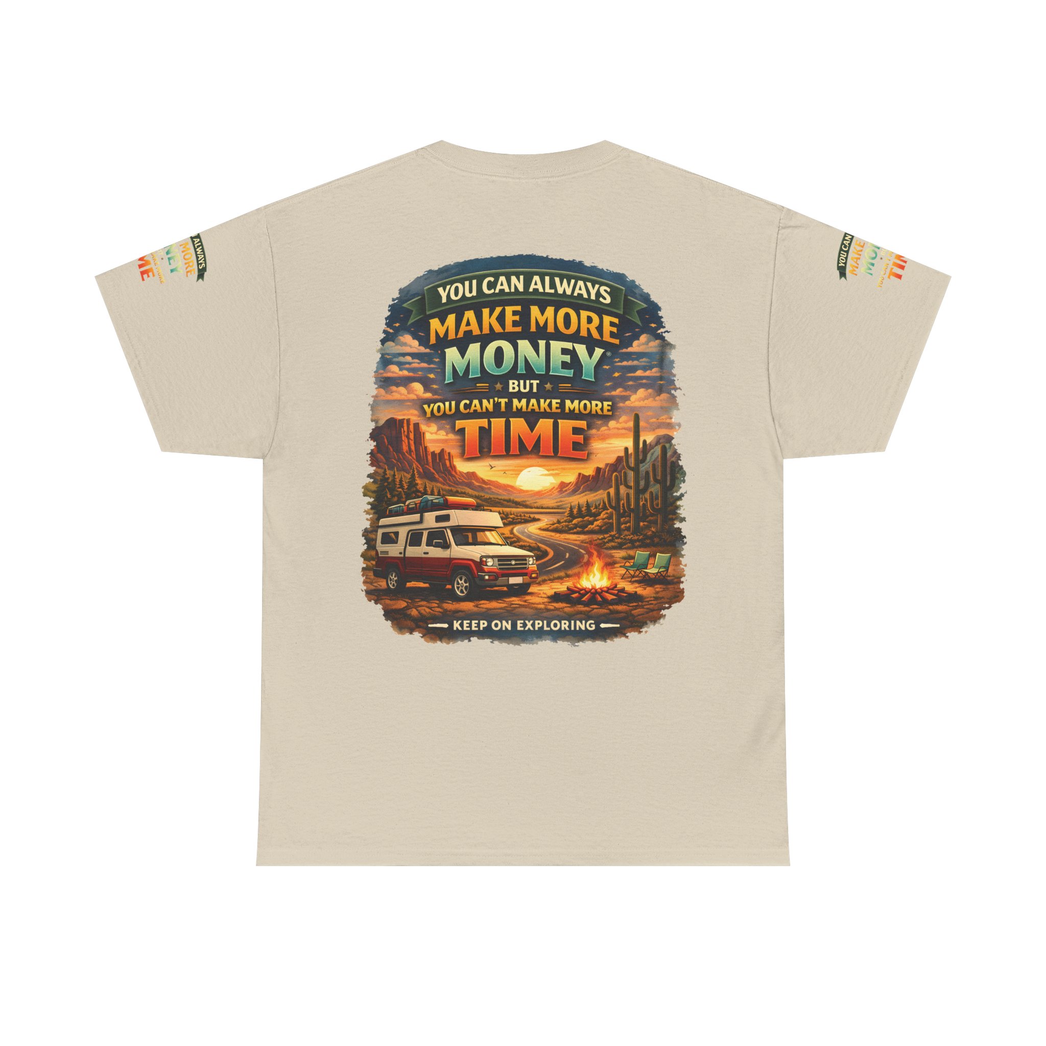 Unisex Heavy Cotton Tee — "You Can Always Make More Money" Design Scenic-Line