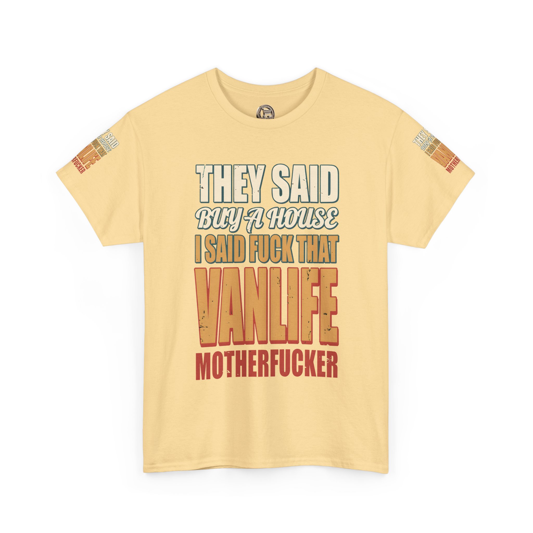 16346485589741643431_2048.jpeg Unisex Heavy Cotton Tee — "They Said Buy A House" Design F**K-Line