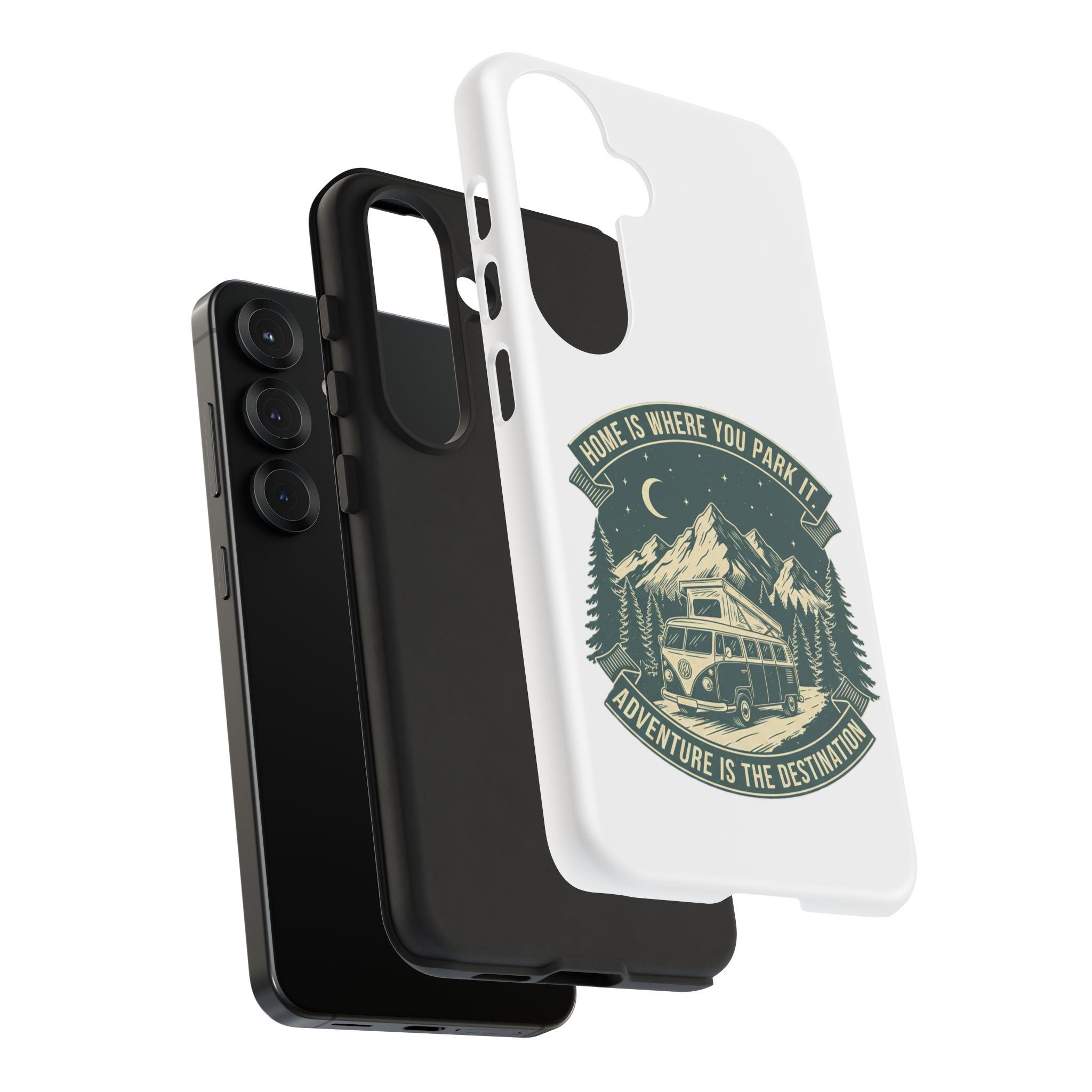Phone Case — "Home Is Where You Park It-Adventure is the destination" Camper Van Design