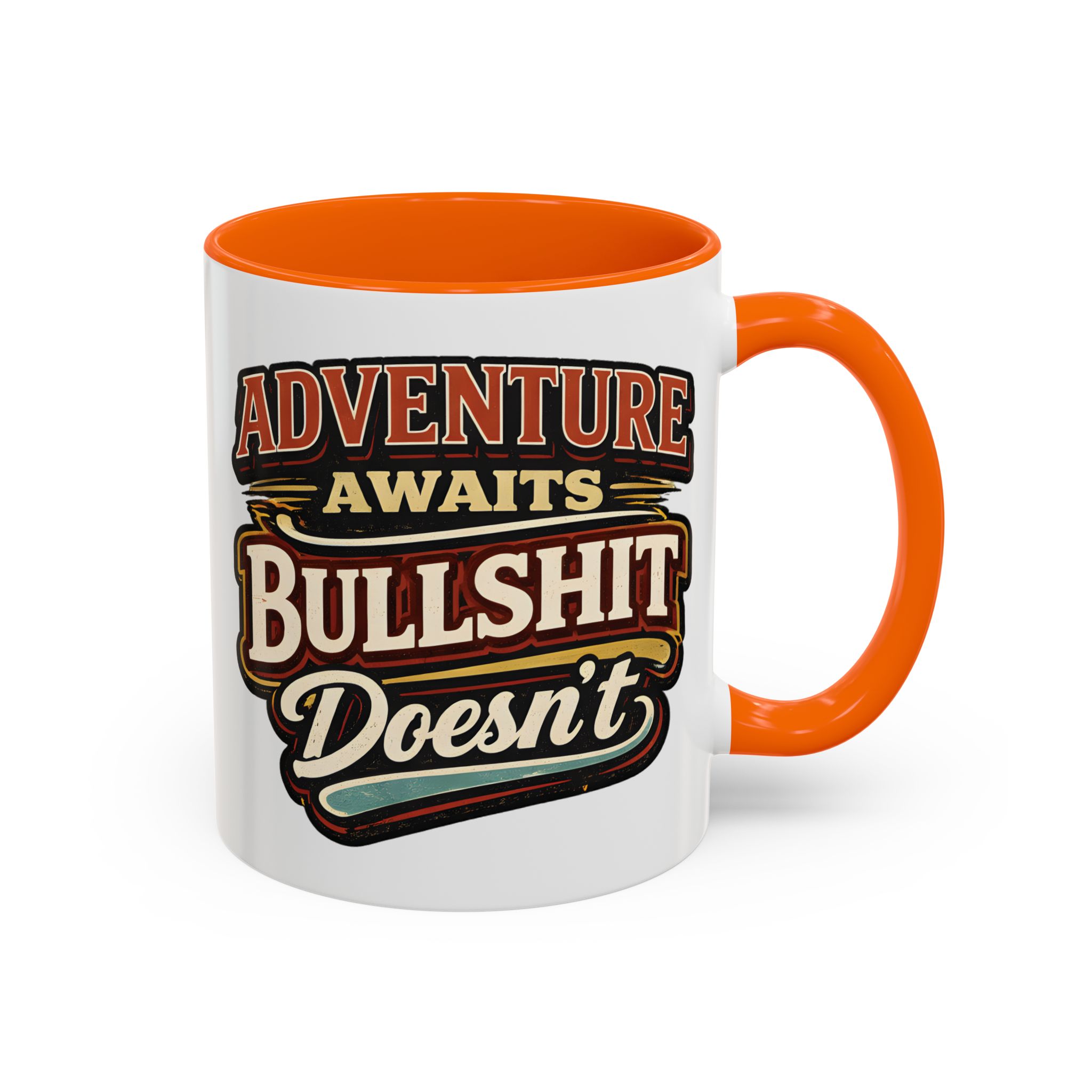 Accent Coffee Mug (11, 15oz) — "Adventure Awaits" Design F**K-Line