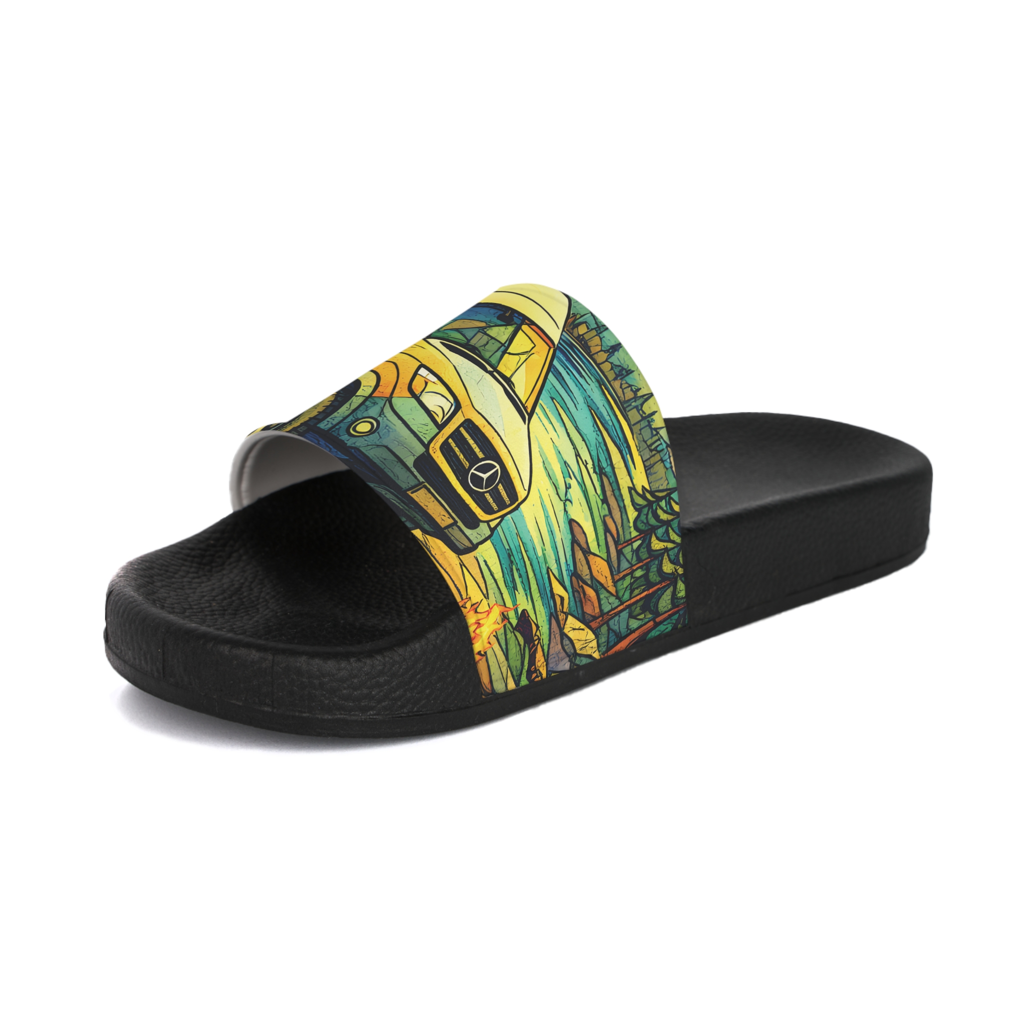 Women's Slide Sandals - Mercedes Camper Slides (Cubic-Line)