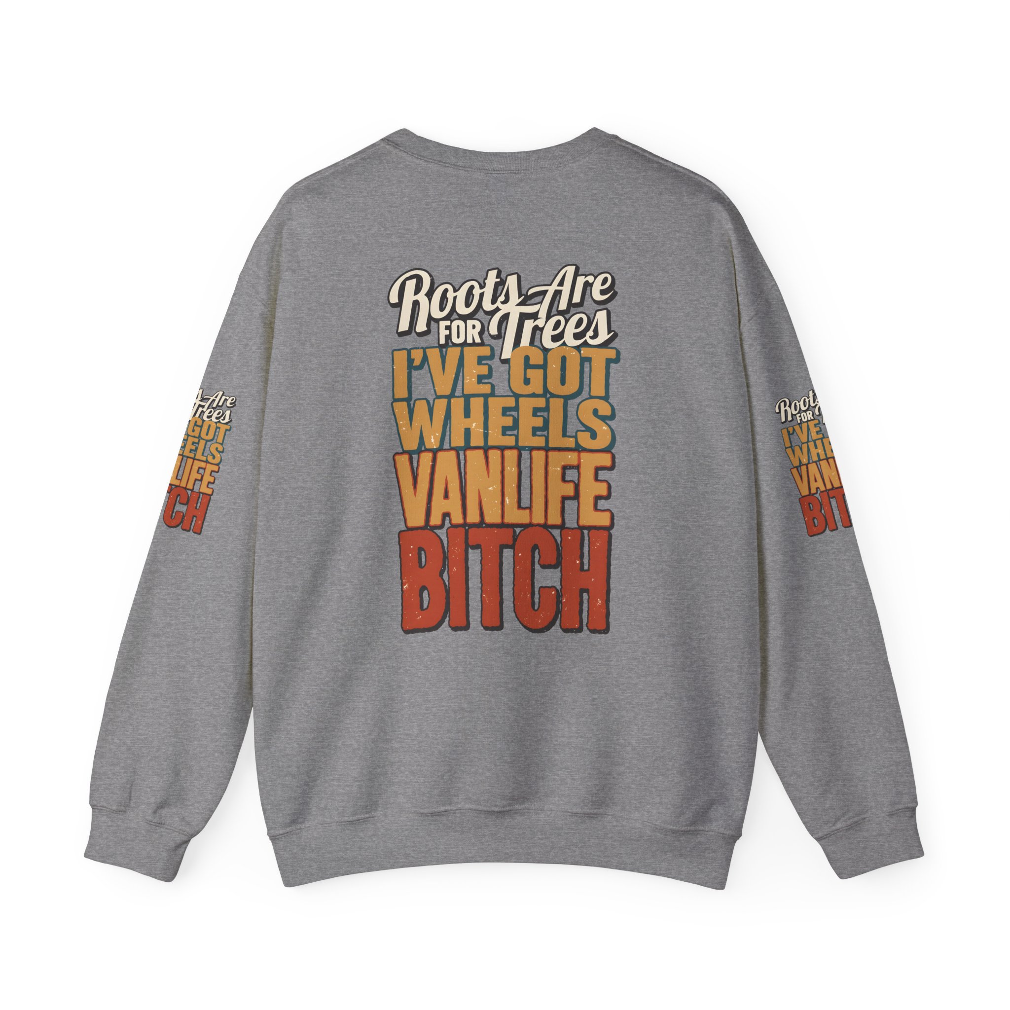 Unisex Heavy Blend™ Crewneck Sweatshirt — "Roots Are For Trees" Design F**K-Line