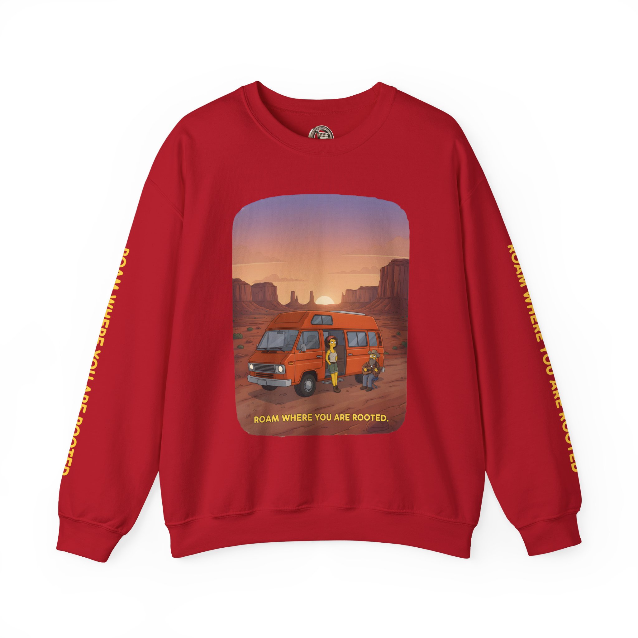 16403713387551448802_2048.jpeg Unisex Heavy Blend™ Crewneck Sweatshirt — "Roam Where You Are Rooted" Design Sitcom-Line