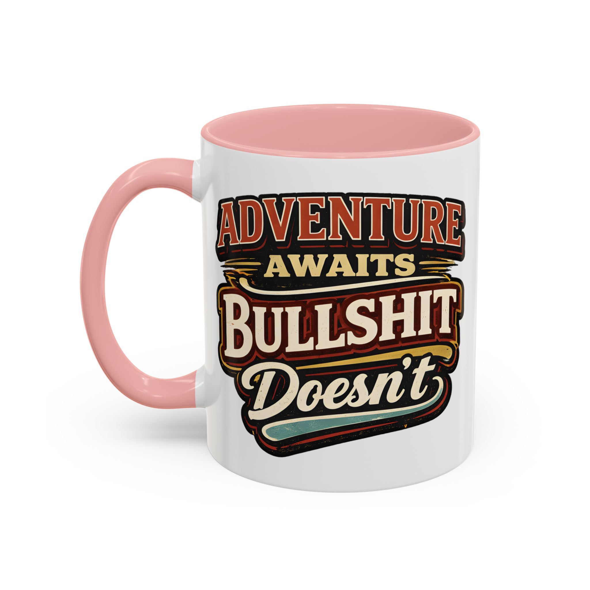 Accent Coffee Mug (11, 15oz) — "Adventure Awaits" Design F**K-Line