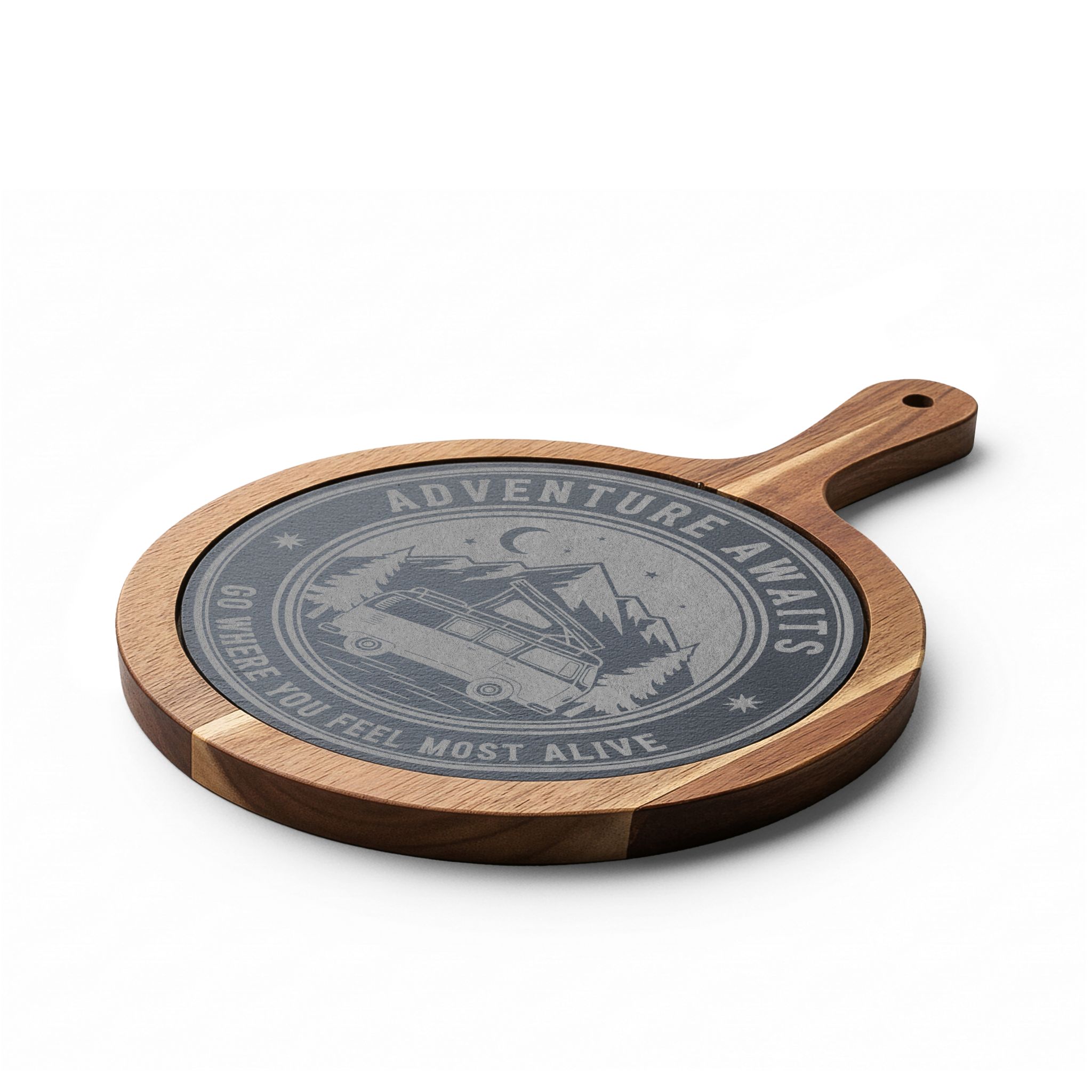Engraved Charcuterie Board - "Adventure Awaits-Go Where You Feel Most Alive" (4 Variants Available)