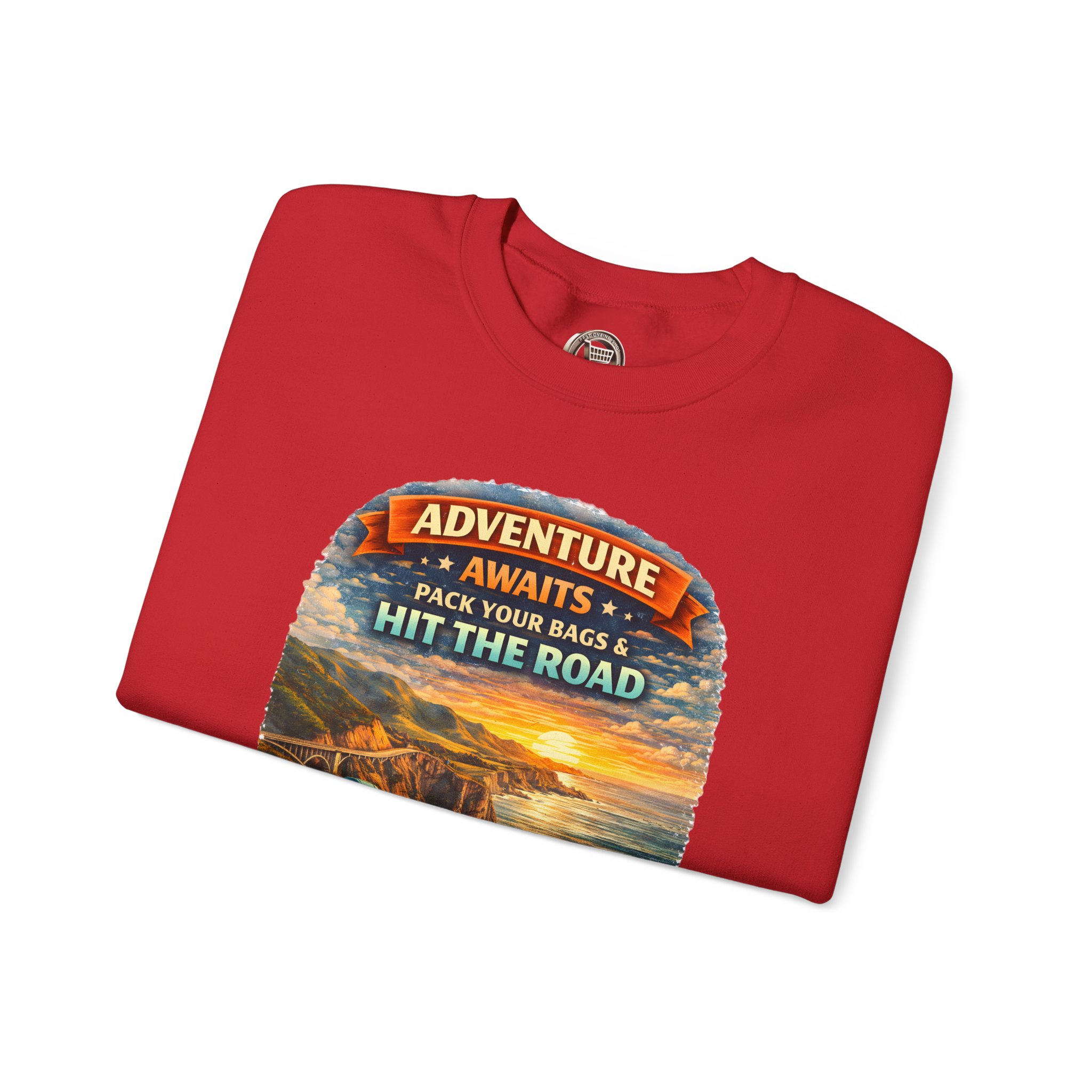 16440783641860914422_2048.jpeg Unisex Heavy Blend™ Crewneck Sweatshirt — "Adventure Awaits-Pack Your Bags" Design Scenic-Line