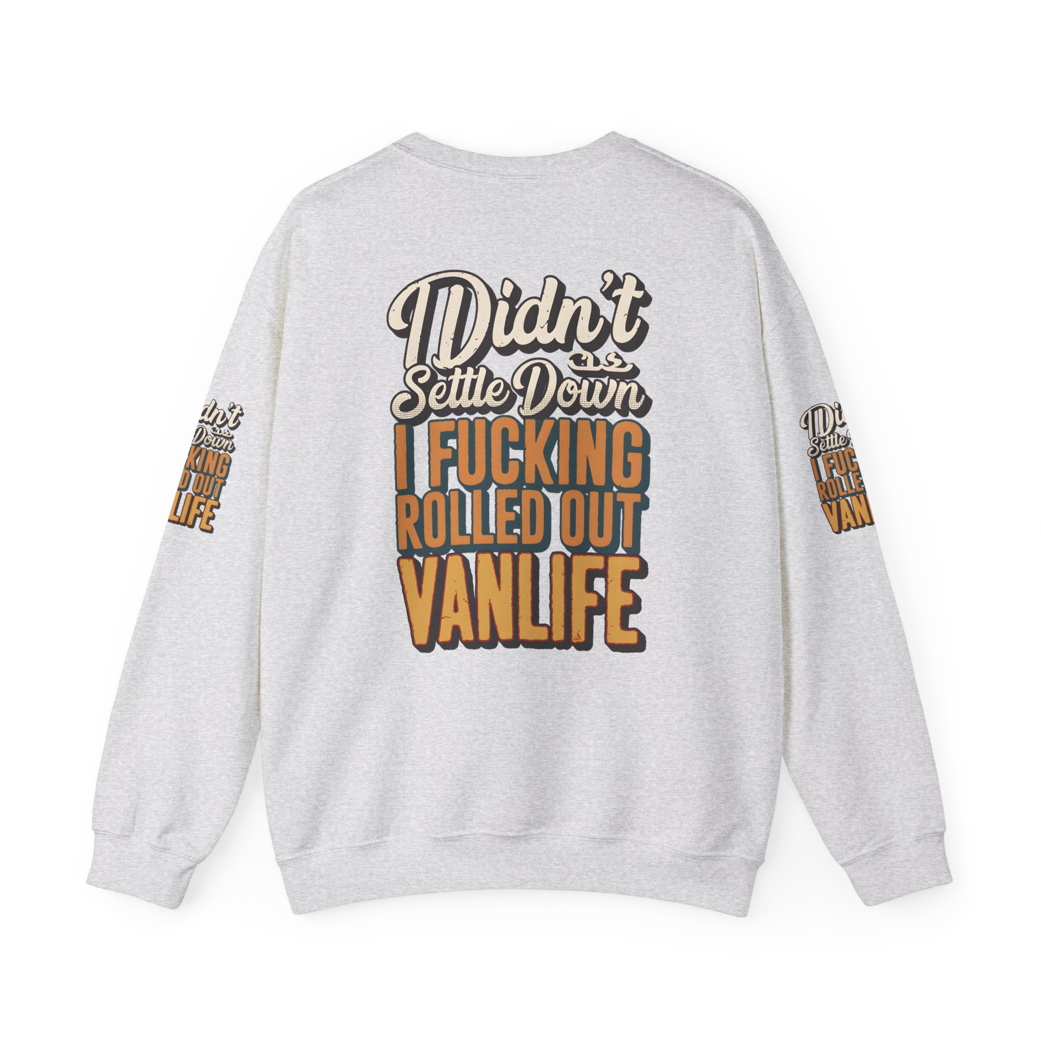 Unisex Heavy Blend™ Crewneck Sweatshirt — "Dind´t Settle Down" Design F**K-Line