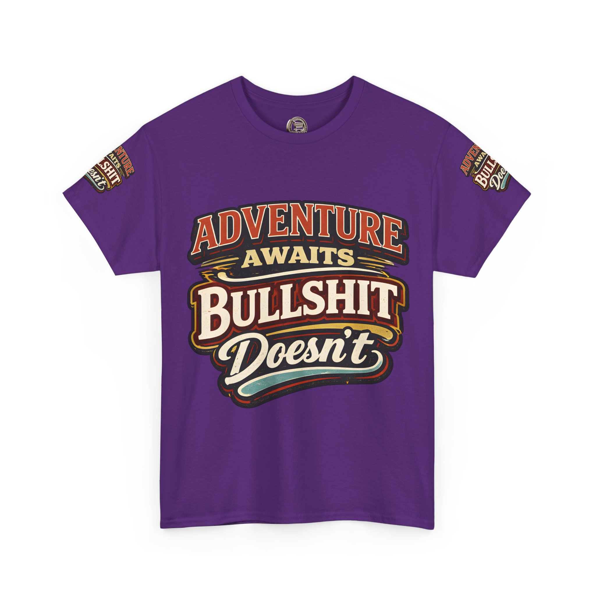 Unisex Heavy Cotton Tee — "Adventure Awaits" Design F**K-Line