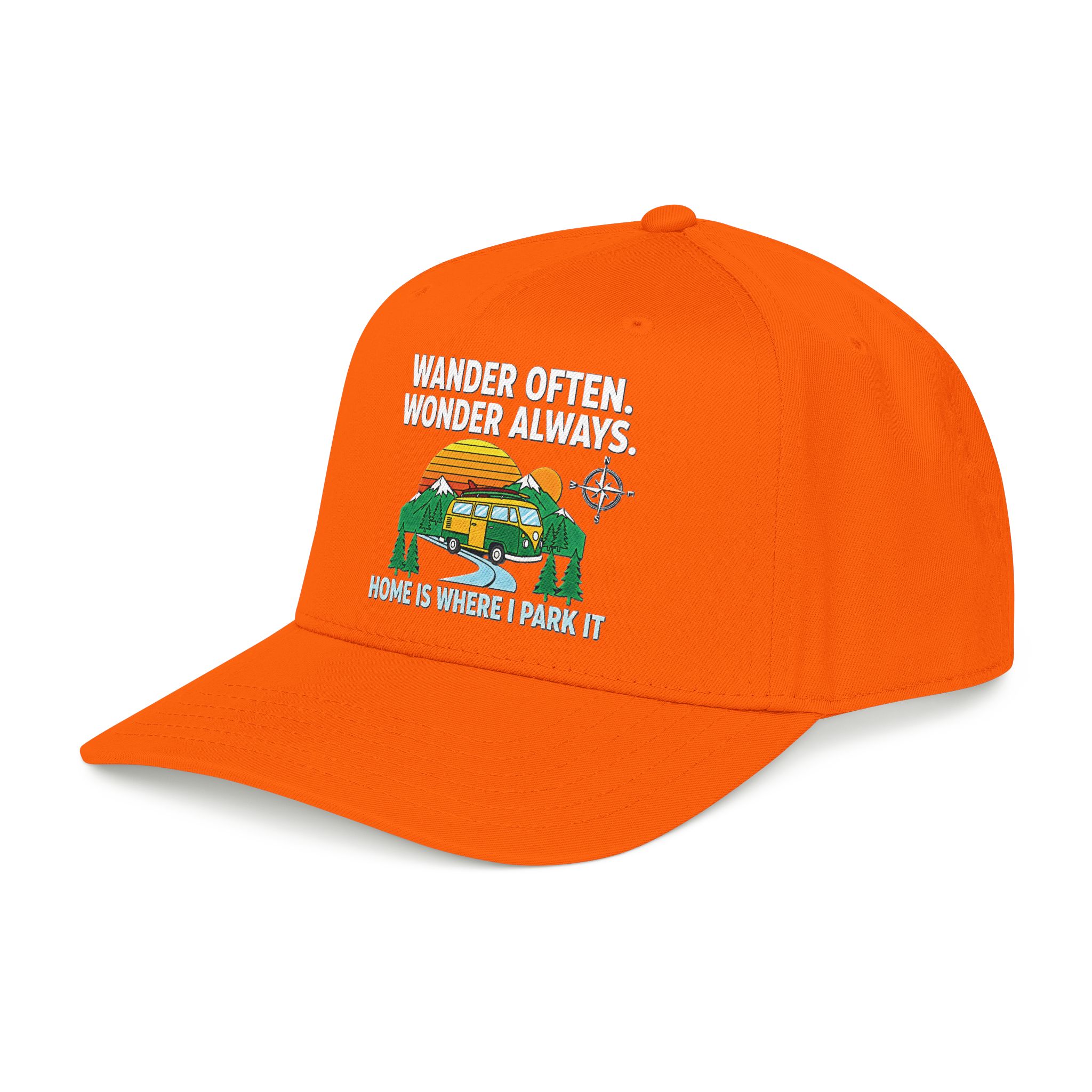 Baseball Cap — "Fueled by Exploration" Adventure Is My Compass Camper Hat