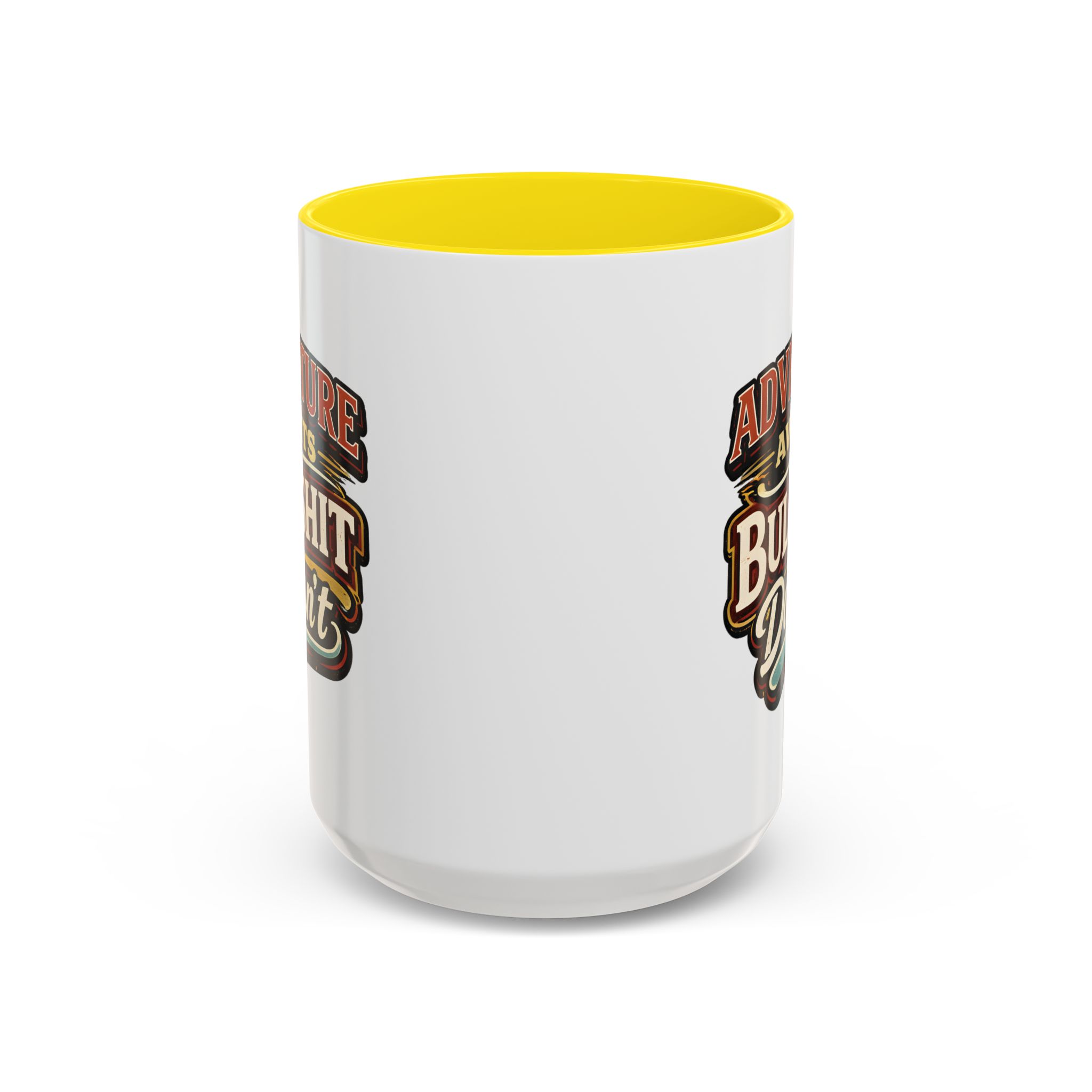 Accent Coffee Mug (11, 15oz) — "Adventure Awaits" Design F**K-Line