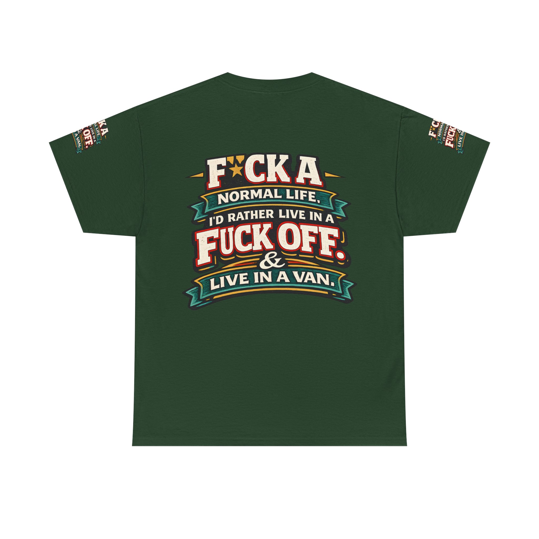 Unisex Heavy Cotton Tee — "Fuck A Normal Life" Design F**K-Line