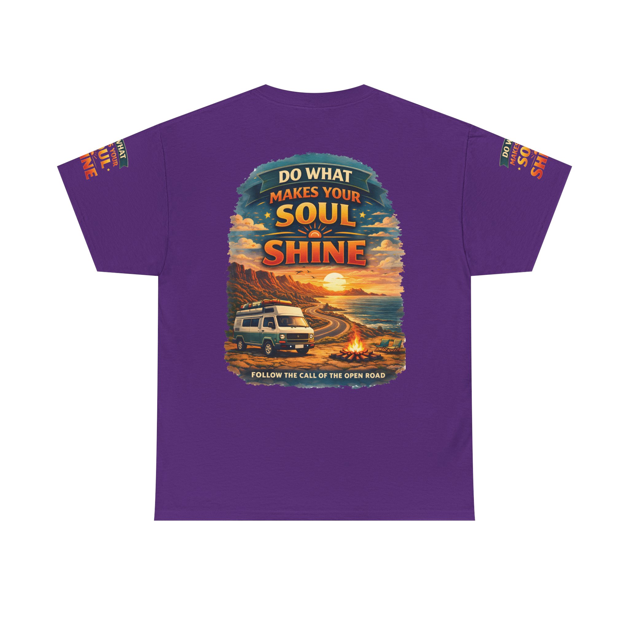 Unisex Heavy Cotton Tee — "Do What Makes Your Soul Shine" Design Scenic-Line