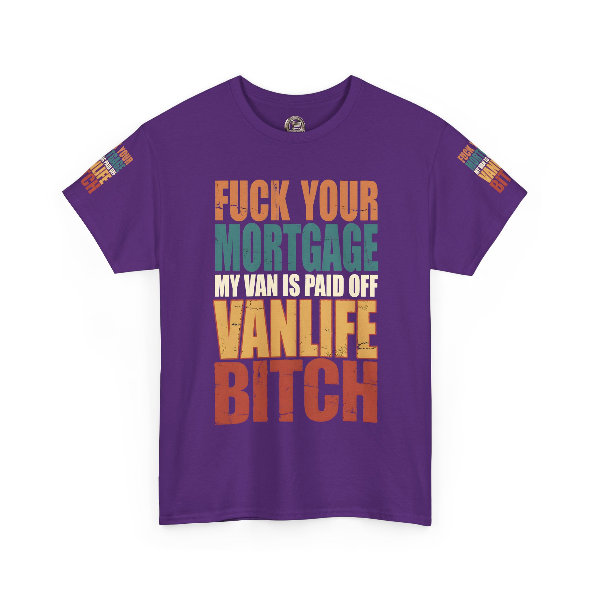 Unisex Heavy Cotton Tee — "Fuck Your Mortgage" Design F**K-Line