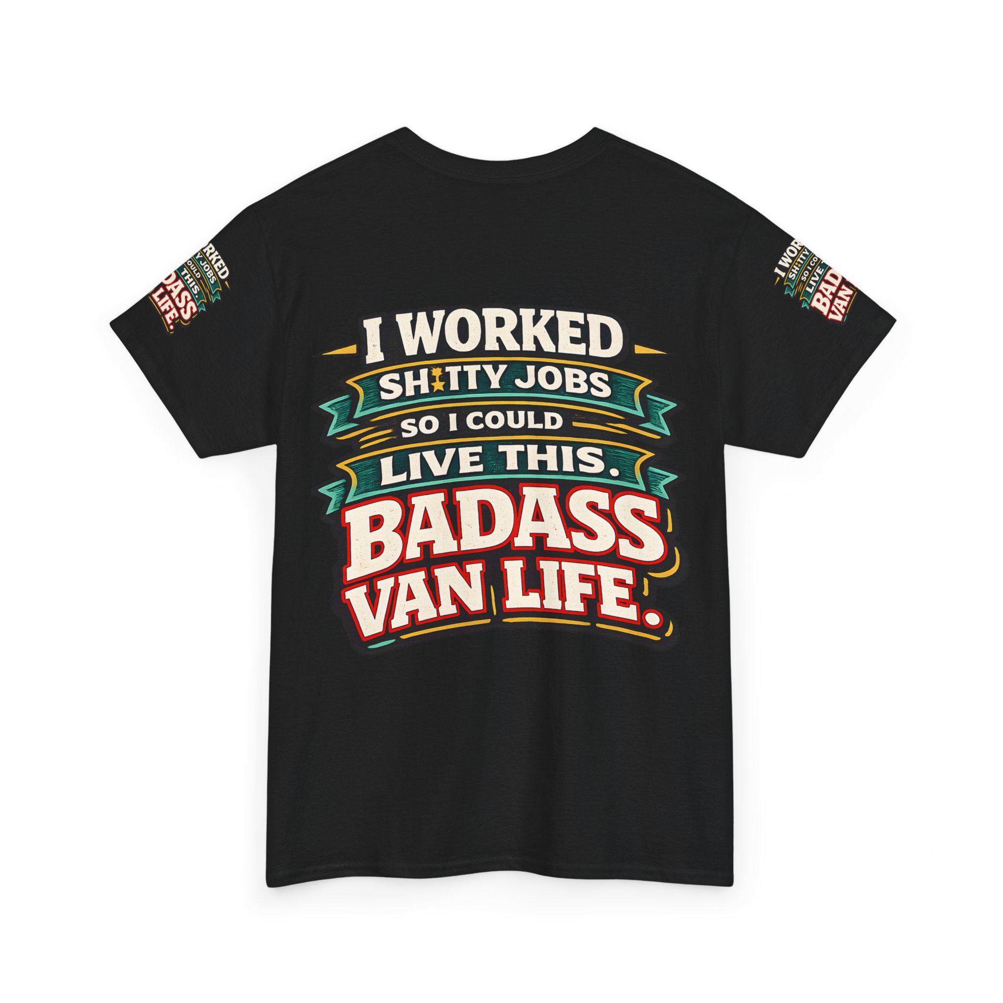 Unisex Heavy Cotton Tee — "I Worked Shitty Jobs" Design F**K-Line