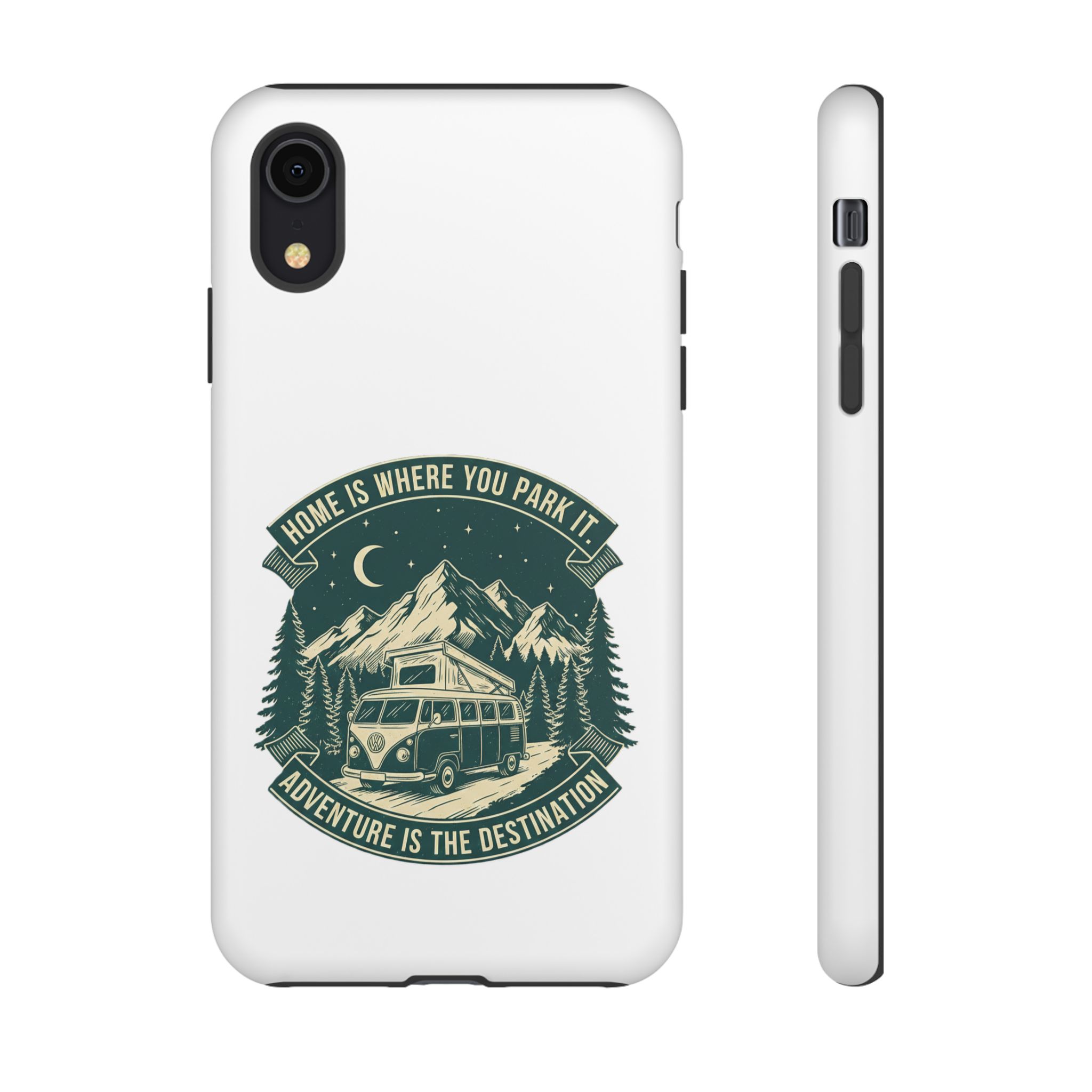Phone Case — "Home Is Where You Park It-Adventure is the destination" Camper Van Design