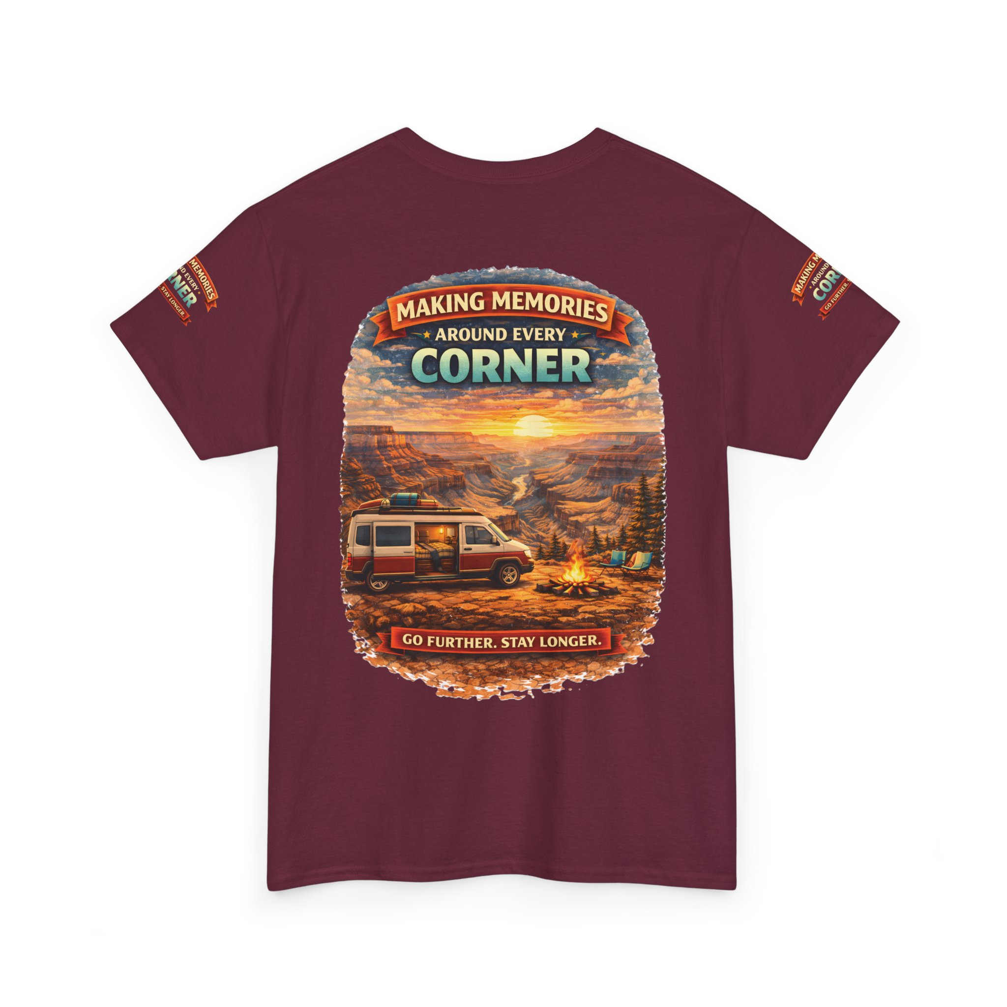 Unisex Heavy Cotton Tee — "Making Memories" Design Scenic-Line