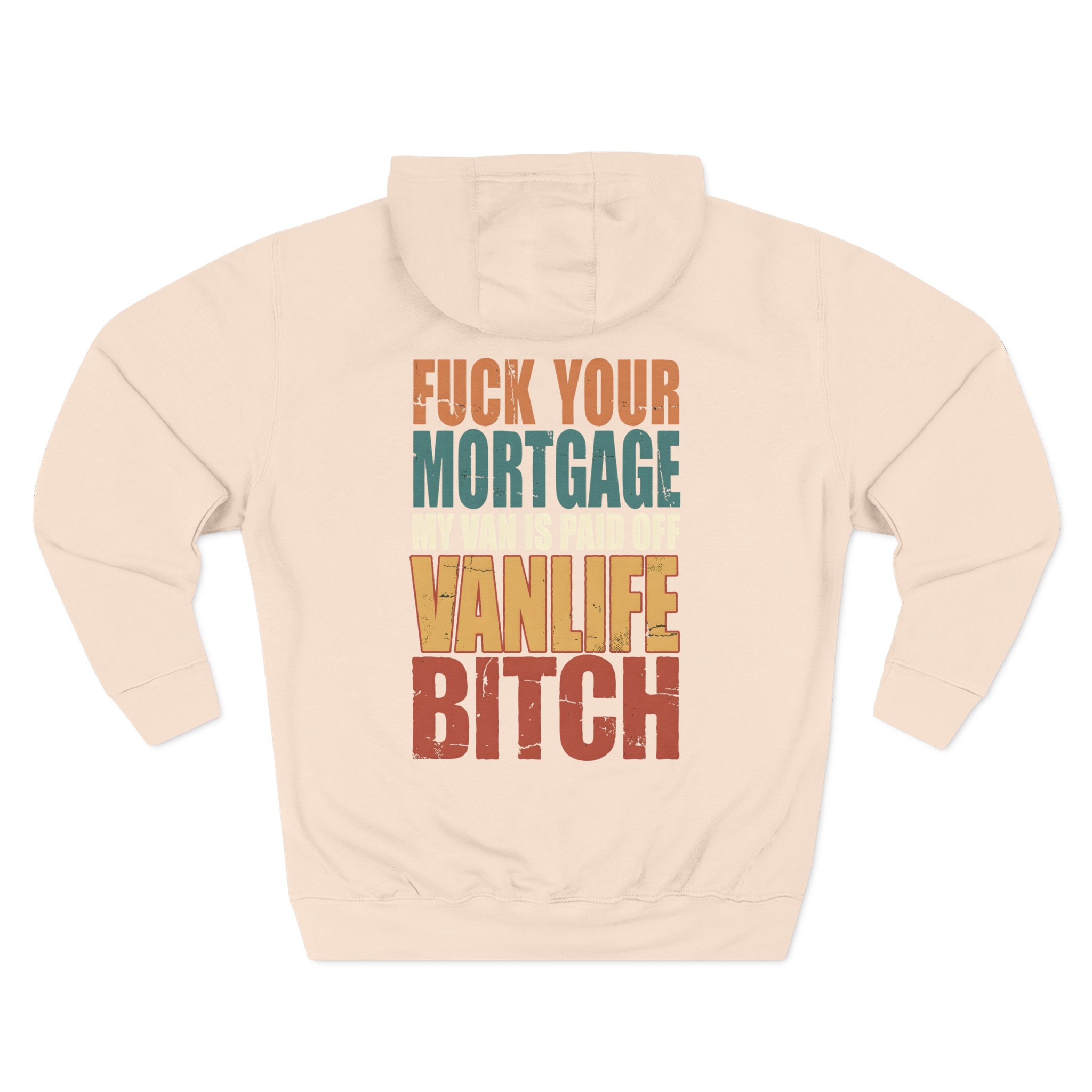Three-Panel Fleece Hoodie - "Fuck Your Mortgage" Design F**K-Line