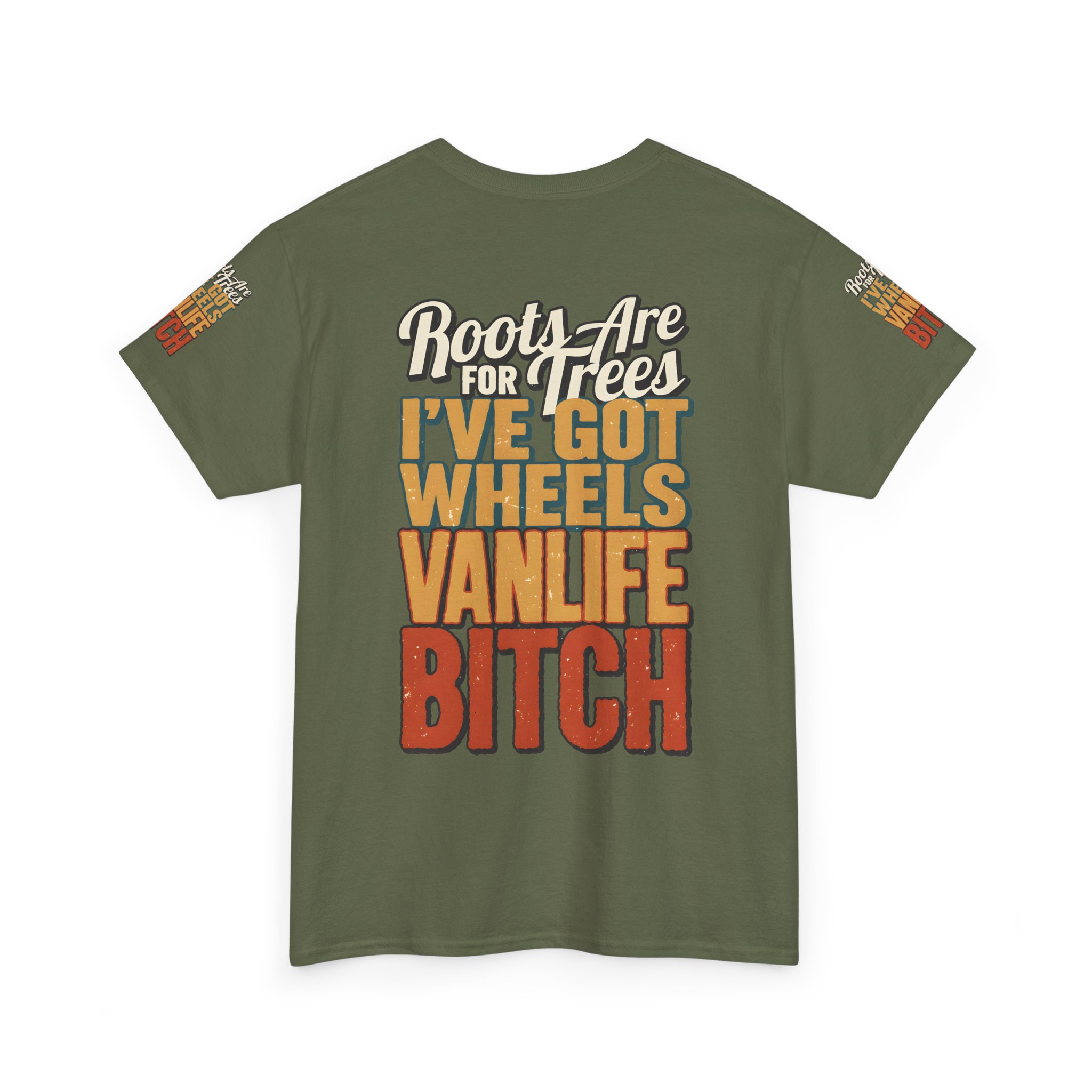 Unisex Heavy Cotton Tee — "Roots Are For Trees" Design F**K-Line