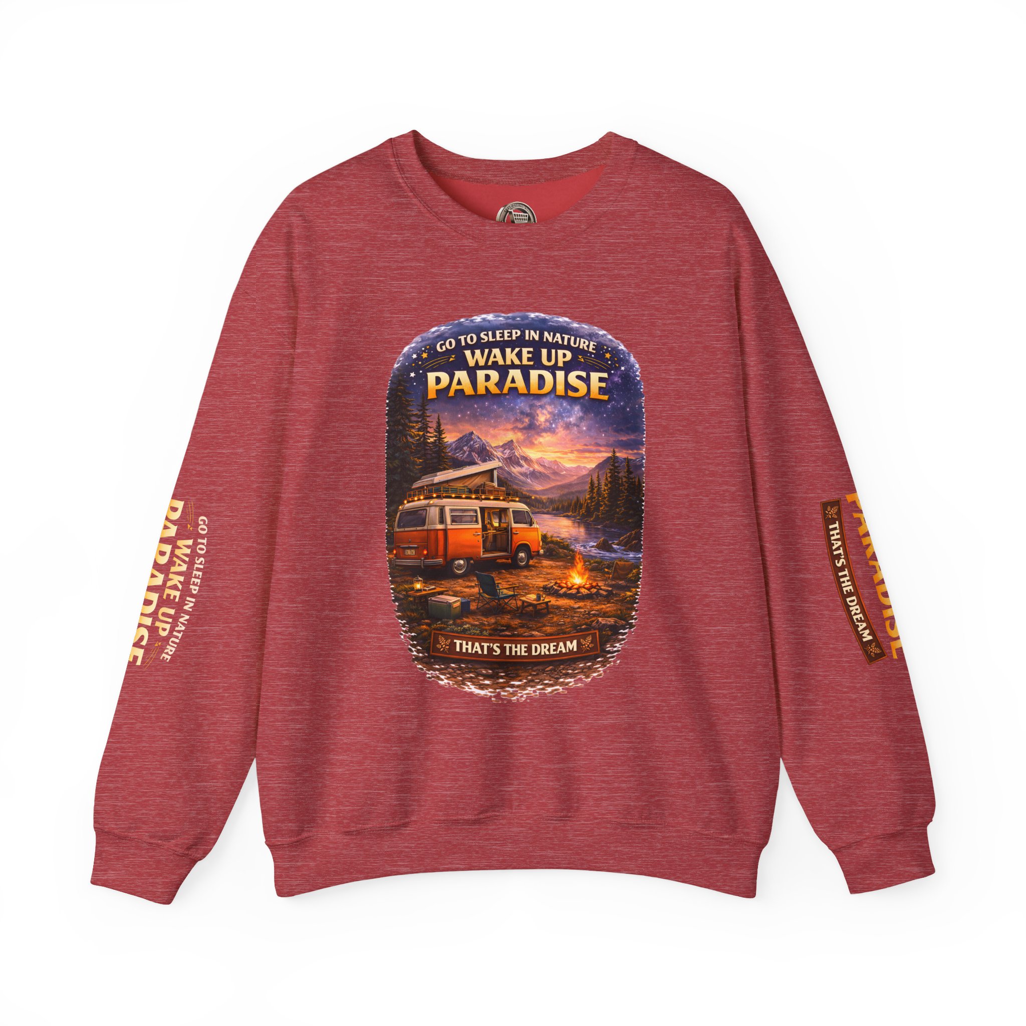 Unisex Heavy Blend™ Crewneck Sweatshirt — "Go To Sleep Nature " Design Scenic-Line