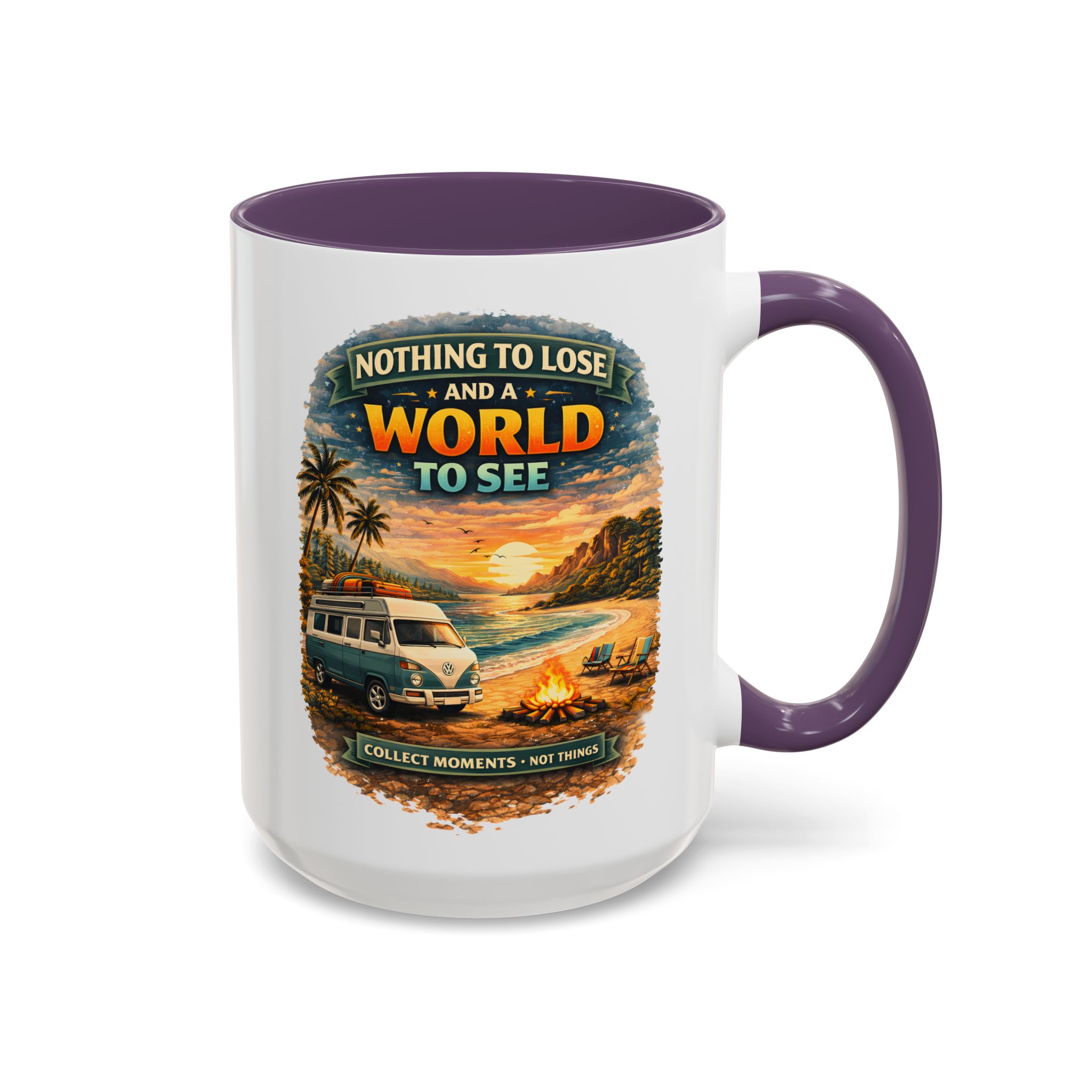 Accent Coffee Mug (11, 15oz) — "Nothing To Lose" Design Scenic-Line