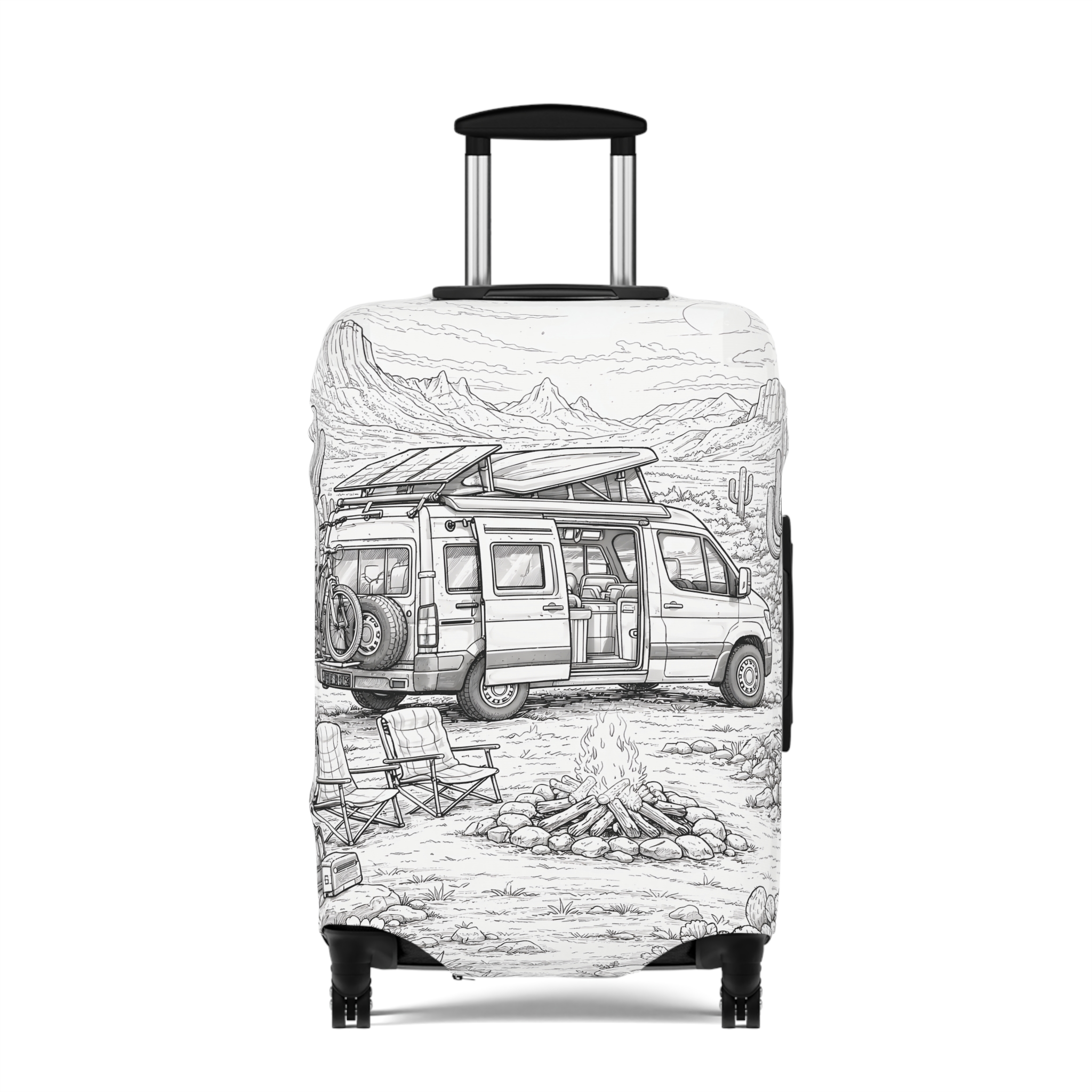 16564461588769279229_2048.jpeg Luggage Cover — Adventure Camper Sketch Travel Suitcase
