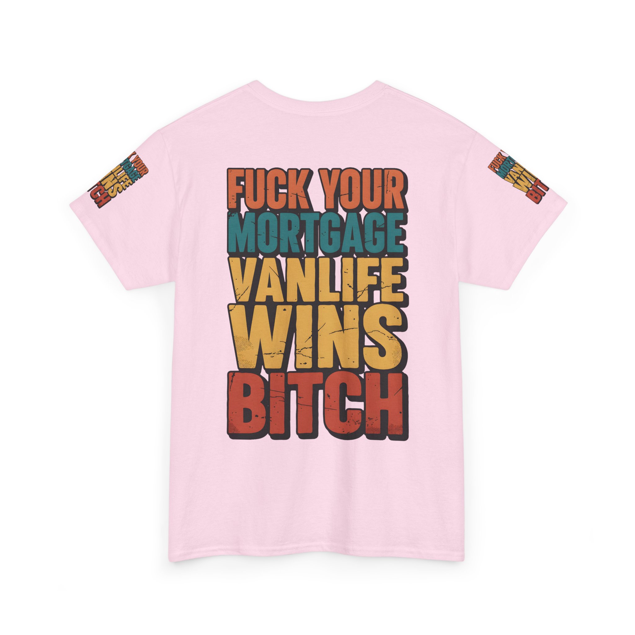 Unisex Heavy Cotton Tee — "Fuck Your Mortgage" Design F**K-Line