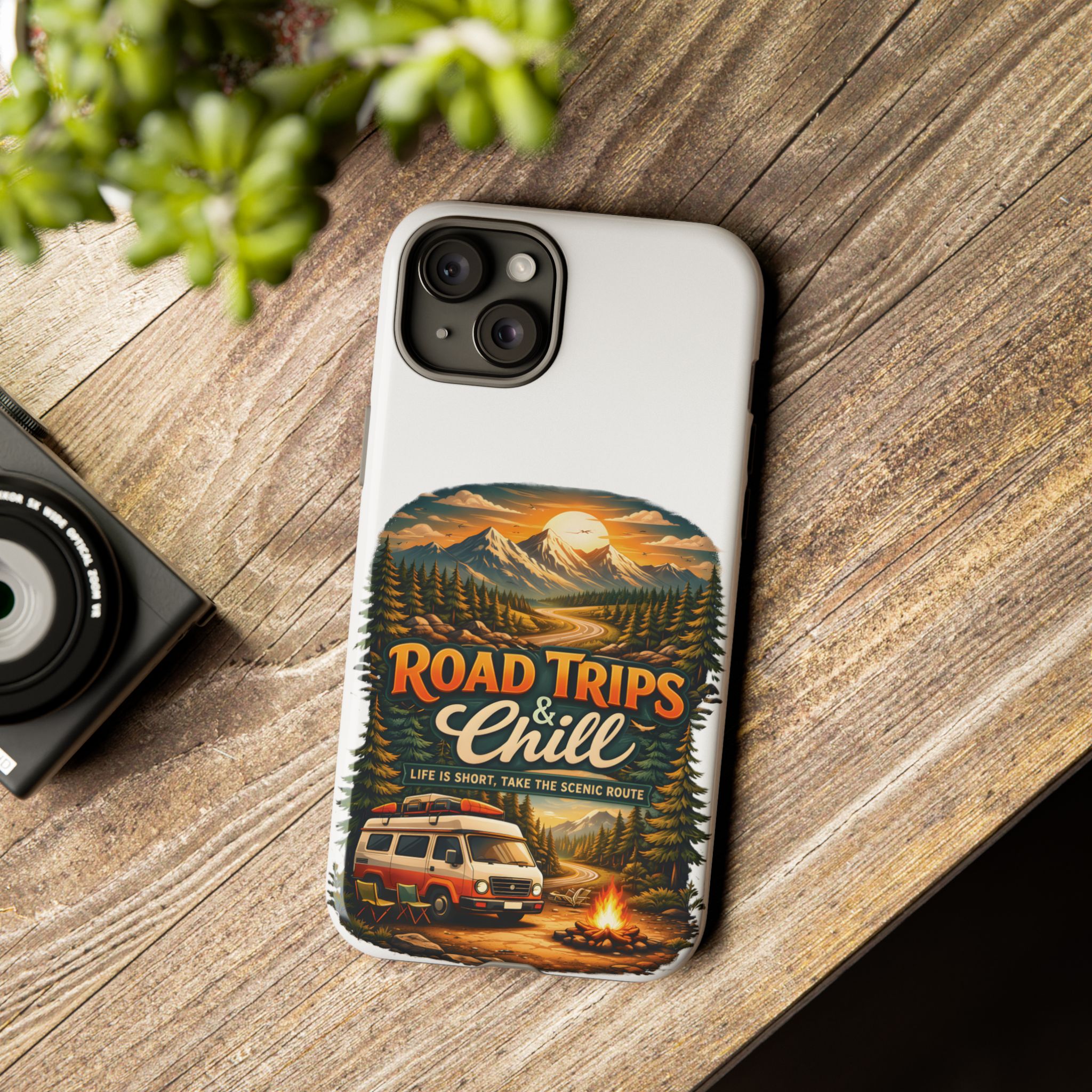 Phone Case — "Road Trips and Chill" (Design Scenic-Line)