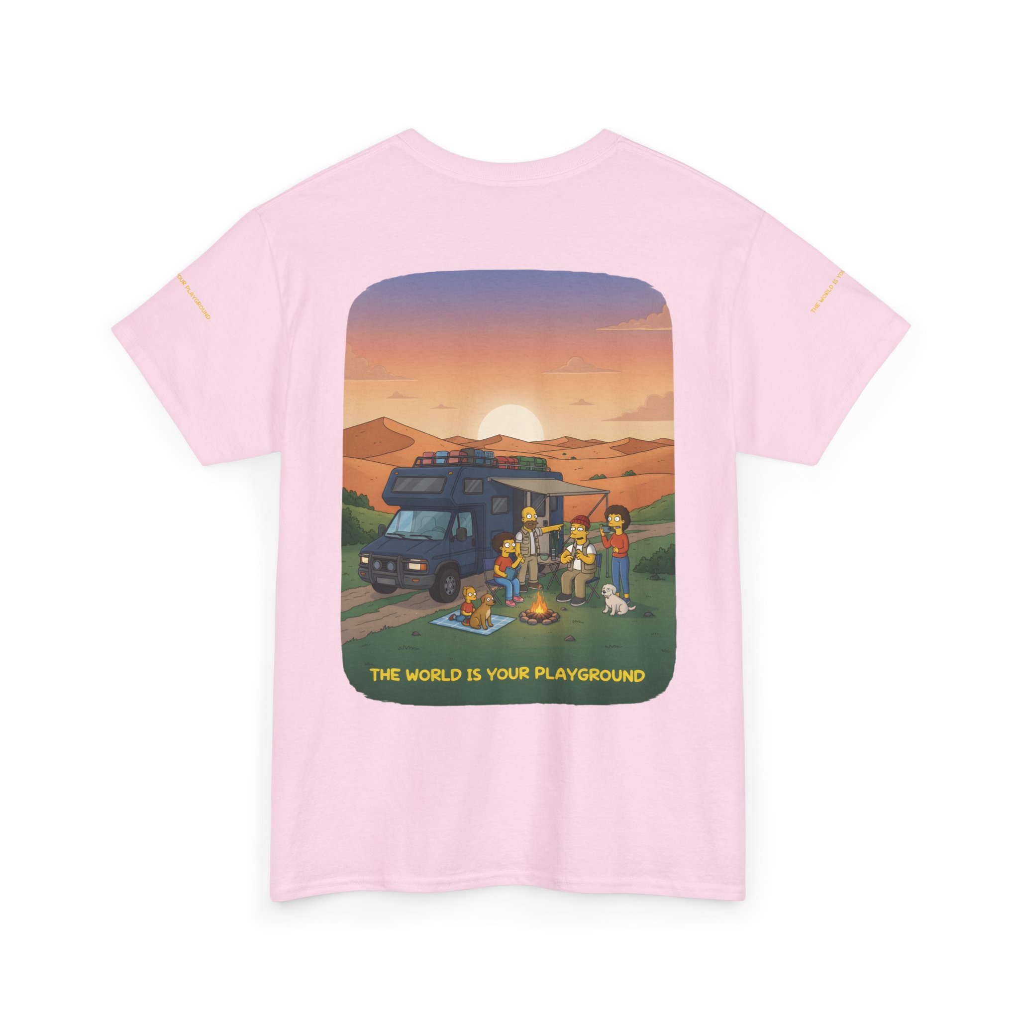 Unisex Heavy Cotton Tee — "The World Is Your playground" Design Sitcom-Line