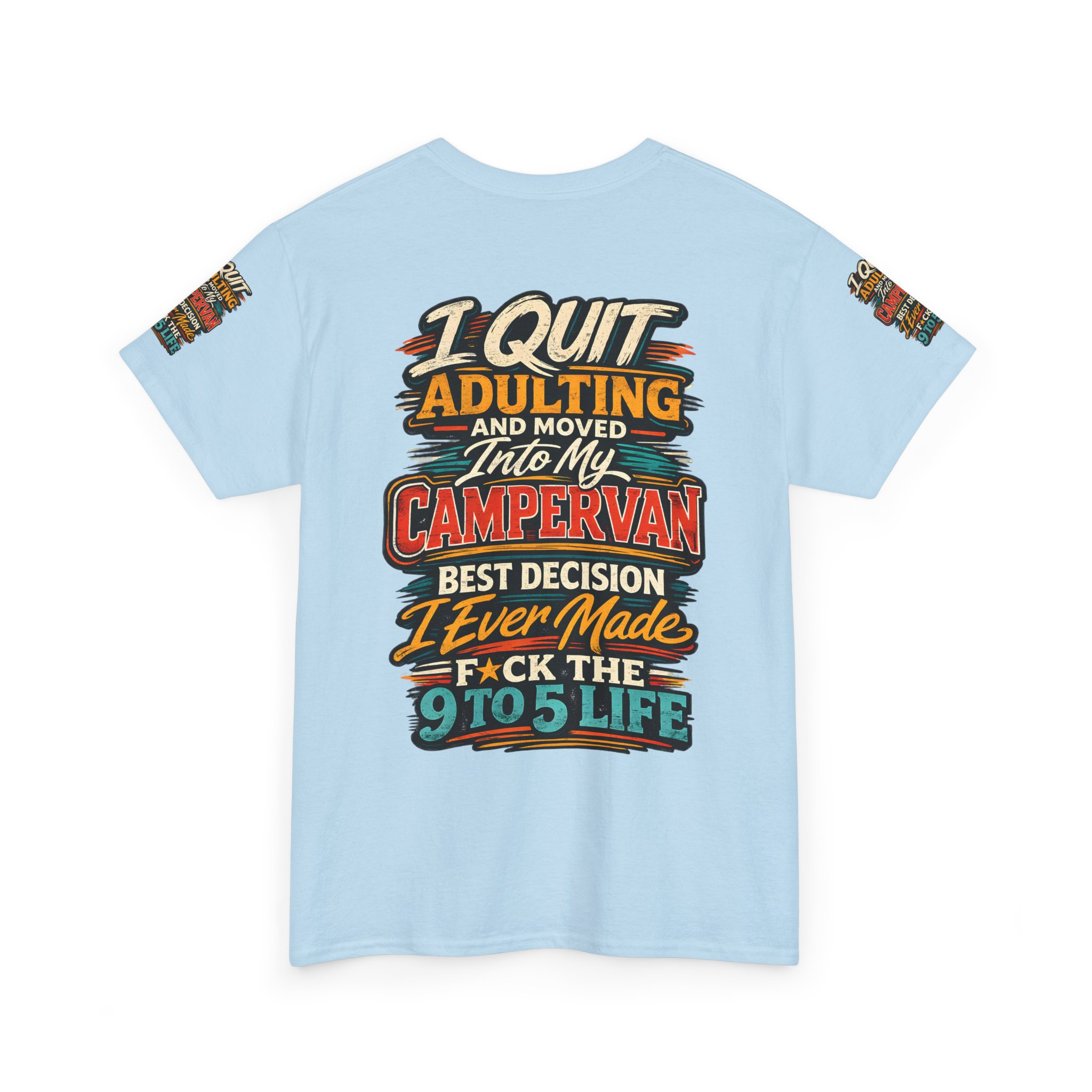 Unisex Heavy Cotton Tee — "I Quit Adulting" Design F**K-Line