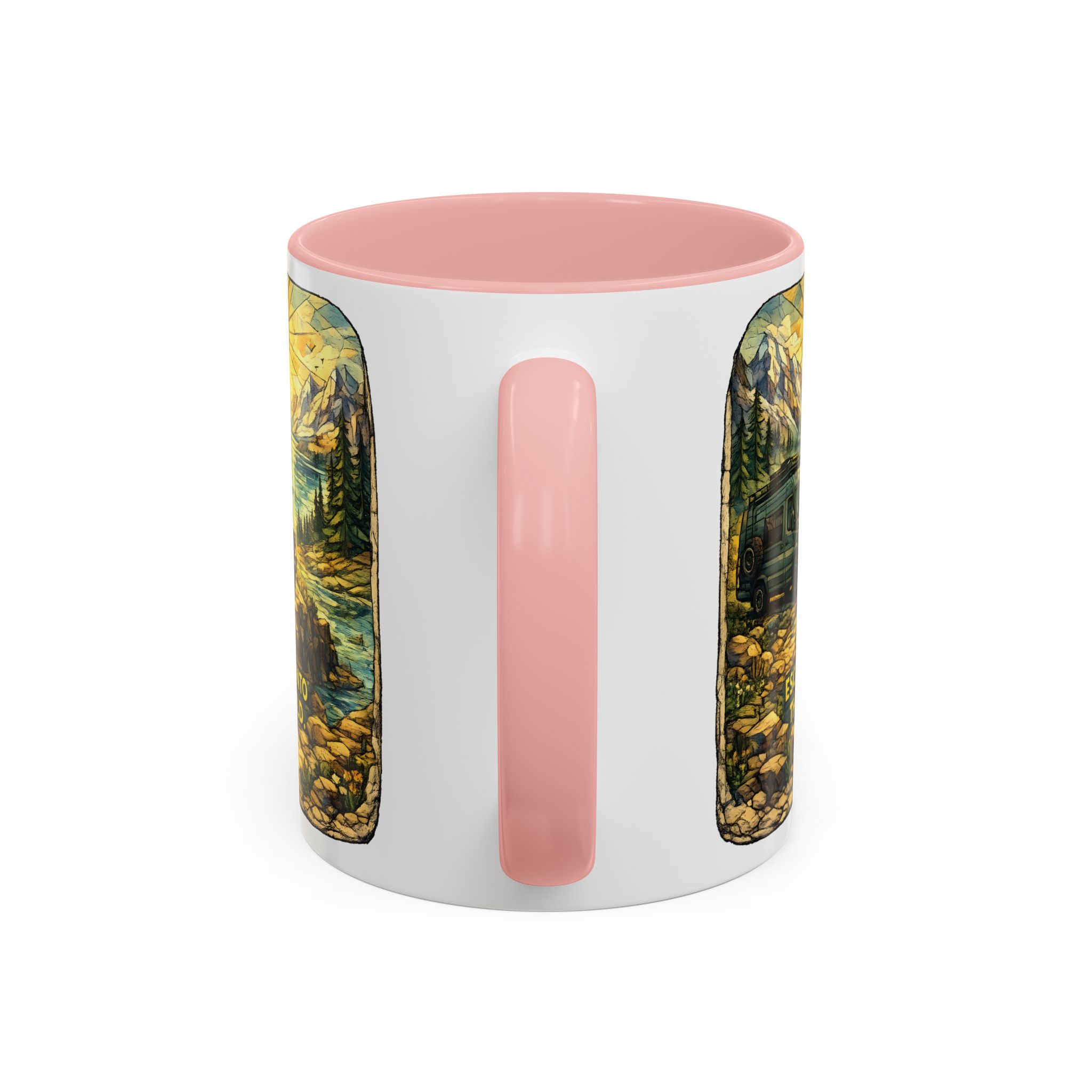 Accent Coffee Mug (11, 15oz) — "Escape Into The Wild" Design Cubic-Line