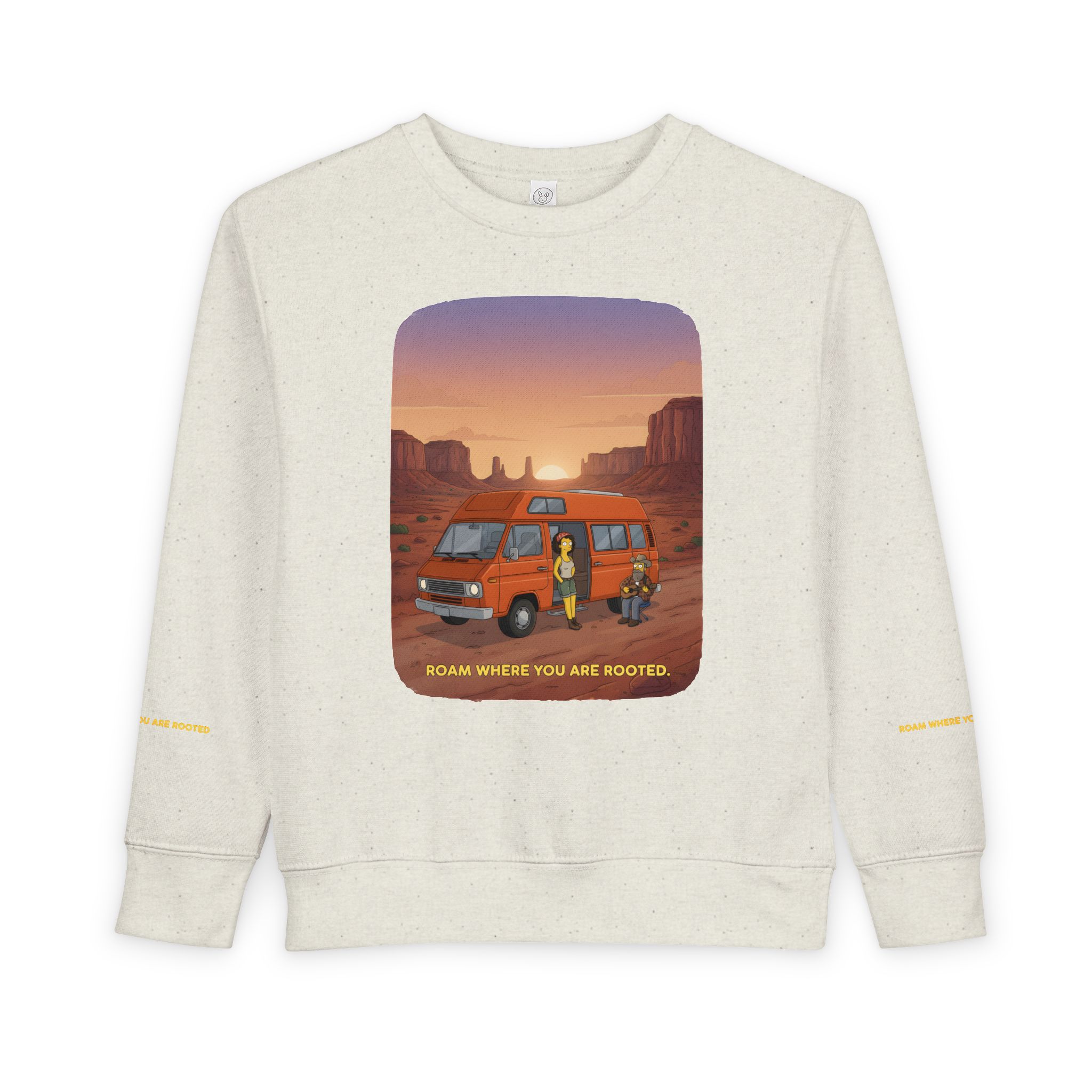 Toddler Sweatshirt - "Roam Where You Are Rooted" (Design Sitcom-Line)