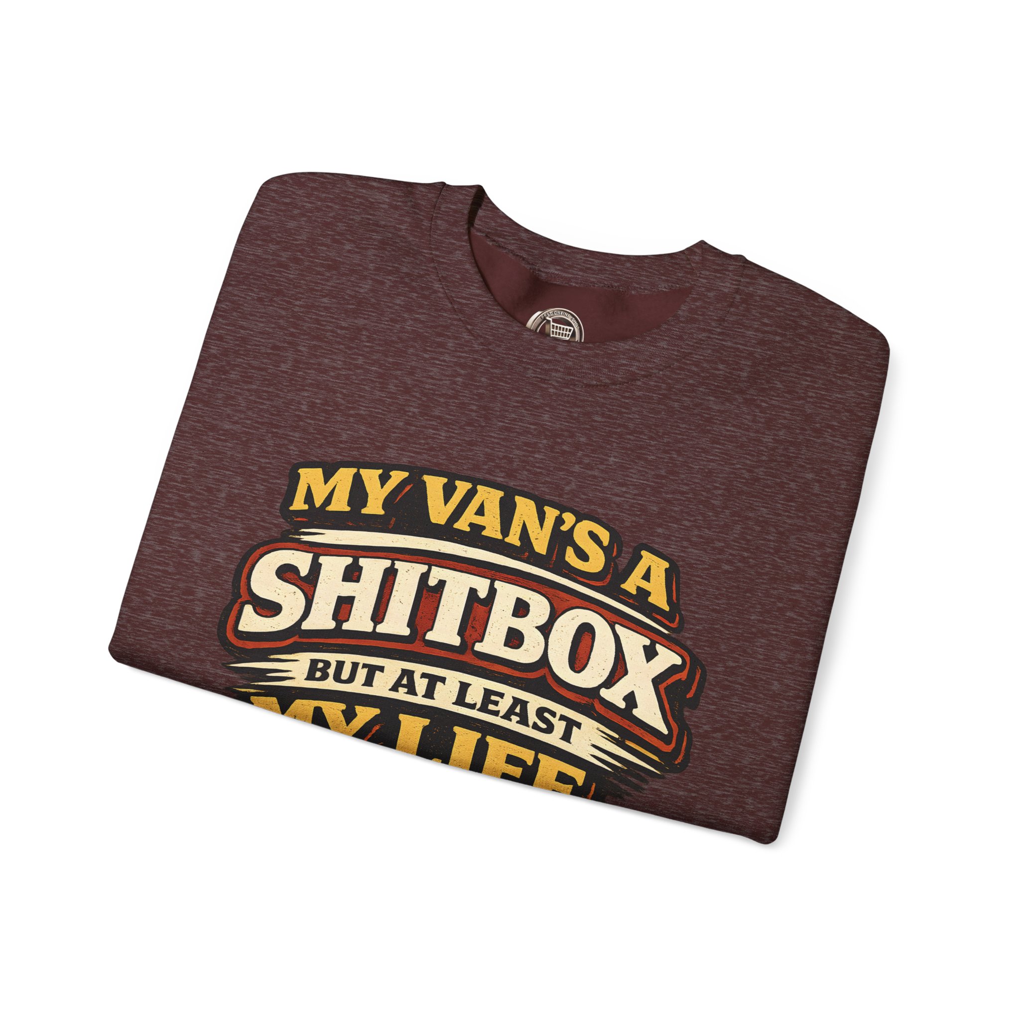 16594527972589090162_2048.jpeg Unisex Heavy Blend™ Crewneck Sweatshirt — "My Van`s A Shitbox" Design F**K-Line