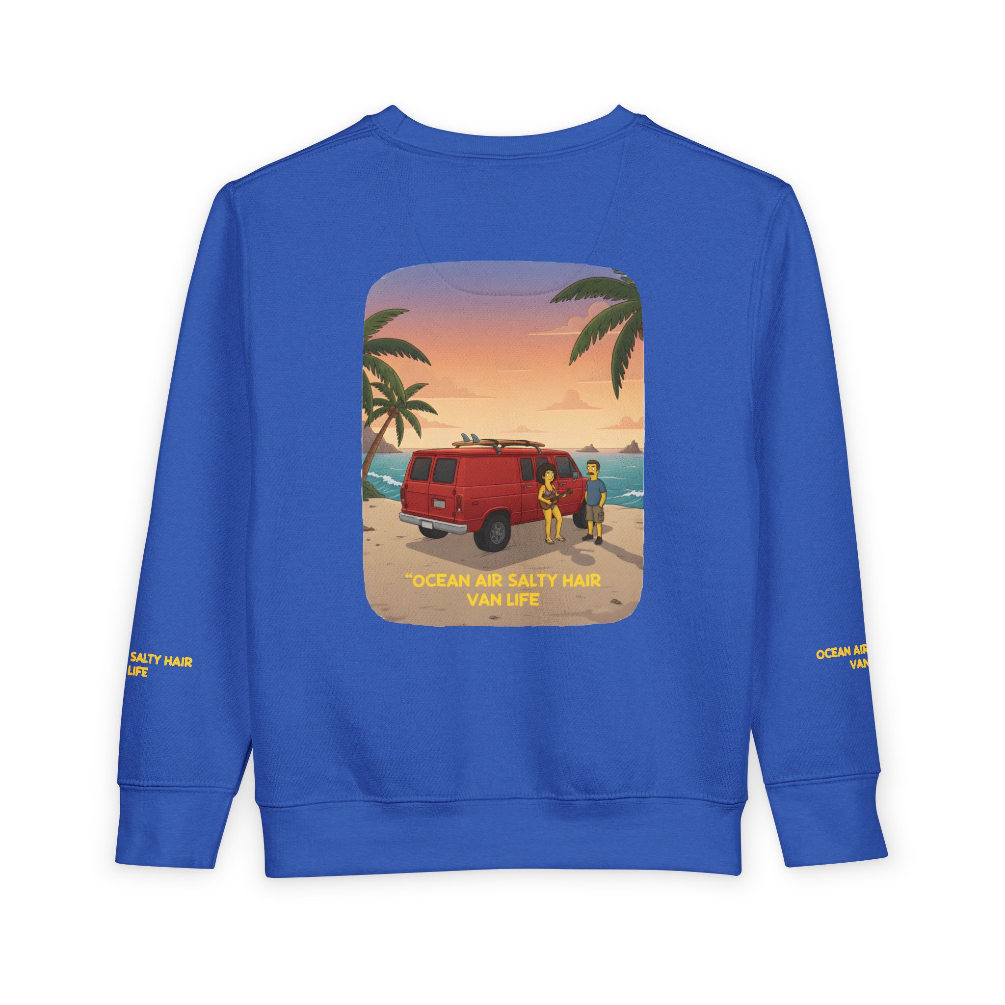 Toddler Sweatshirt - "Ocean Air Salty Hair Van Life" (Design Sitcom-Line)