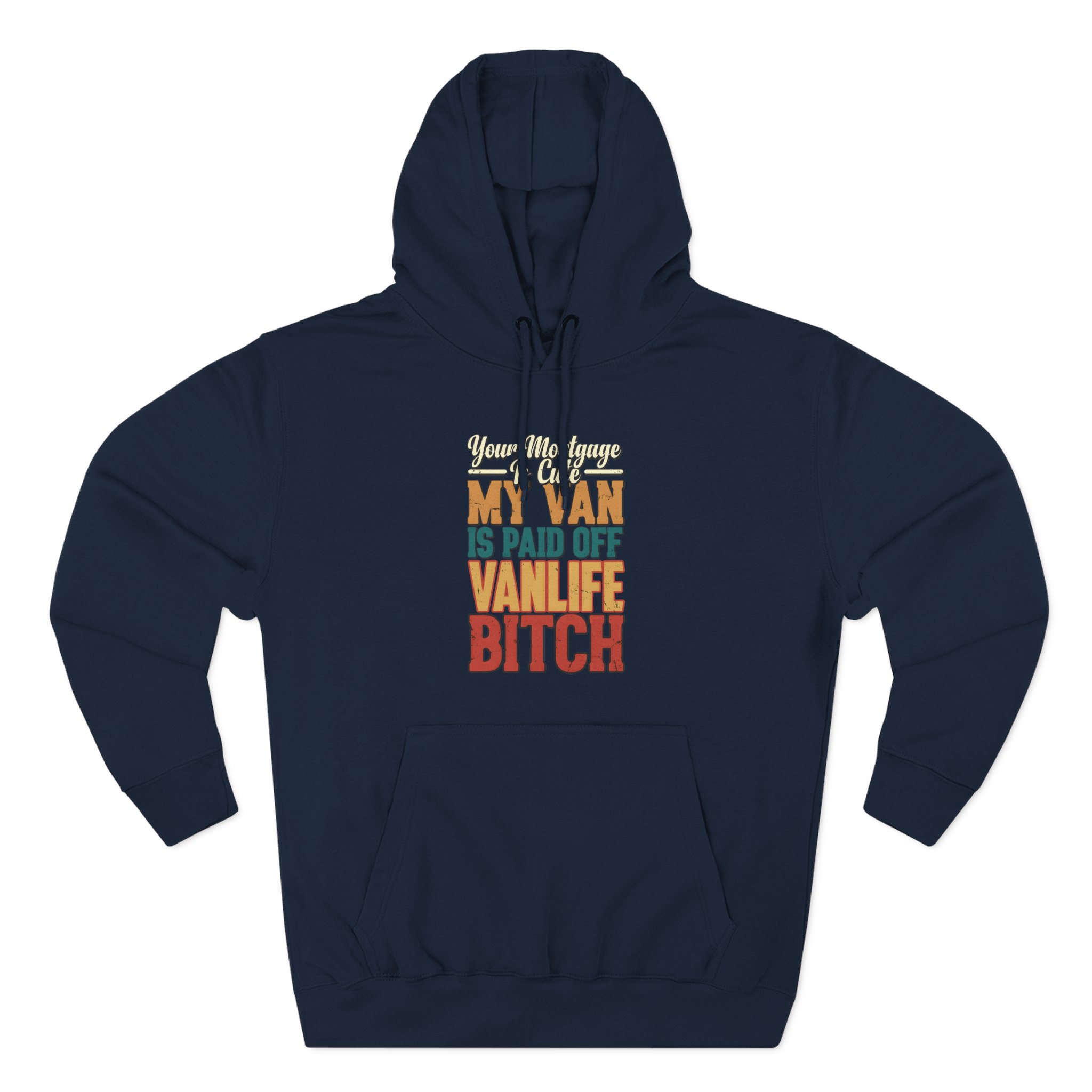 Three-Panel Fleece Hoodie - "Your Mortgage Is Cute" Design F**K-Line