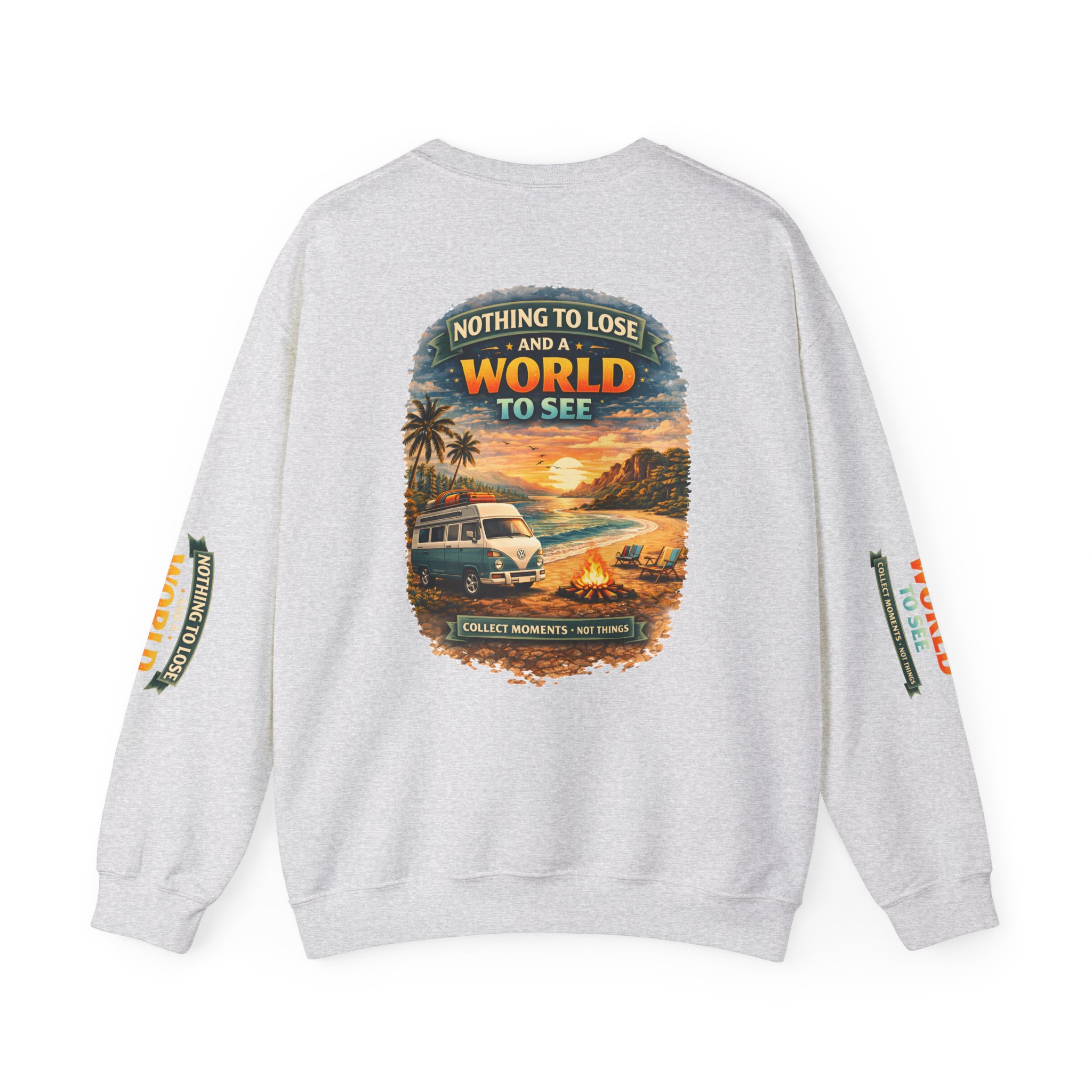 Unisex Heavy Blend™ Crewneck Sweatshirt — "Nothing To Lose" Design Scenic-Line