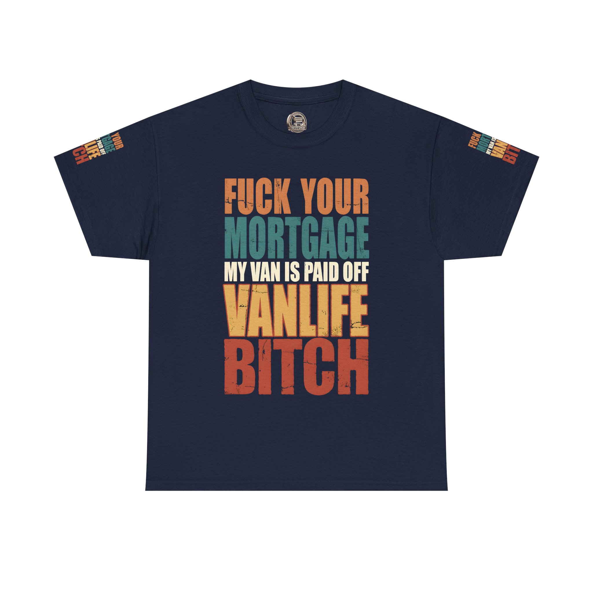 Unisex Heavy Cotton Tee — "Fuck Your Mortgage" Design F**K-Line