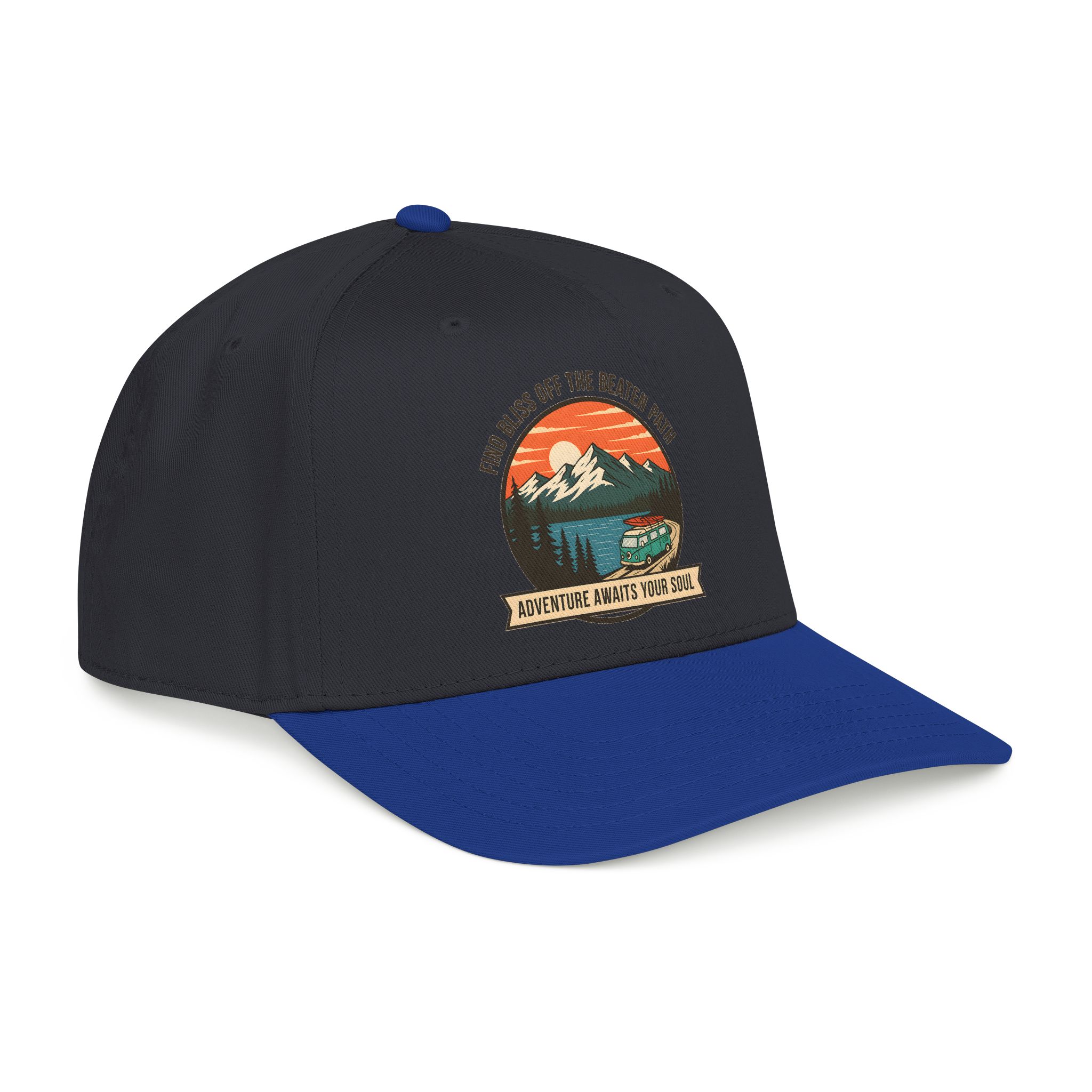 16637821604243520796_2048.jpeg Baseball Cap — "Find Bliss of the beaten patch-Adventure Awaits Your Soul" Vintage Mountain Camp Camper Design