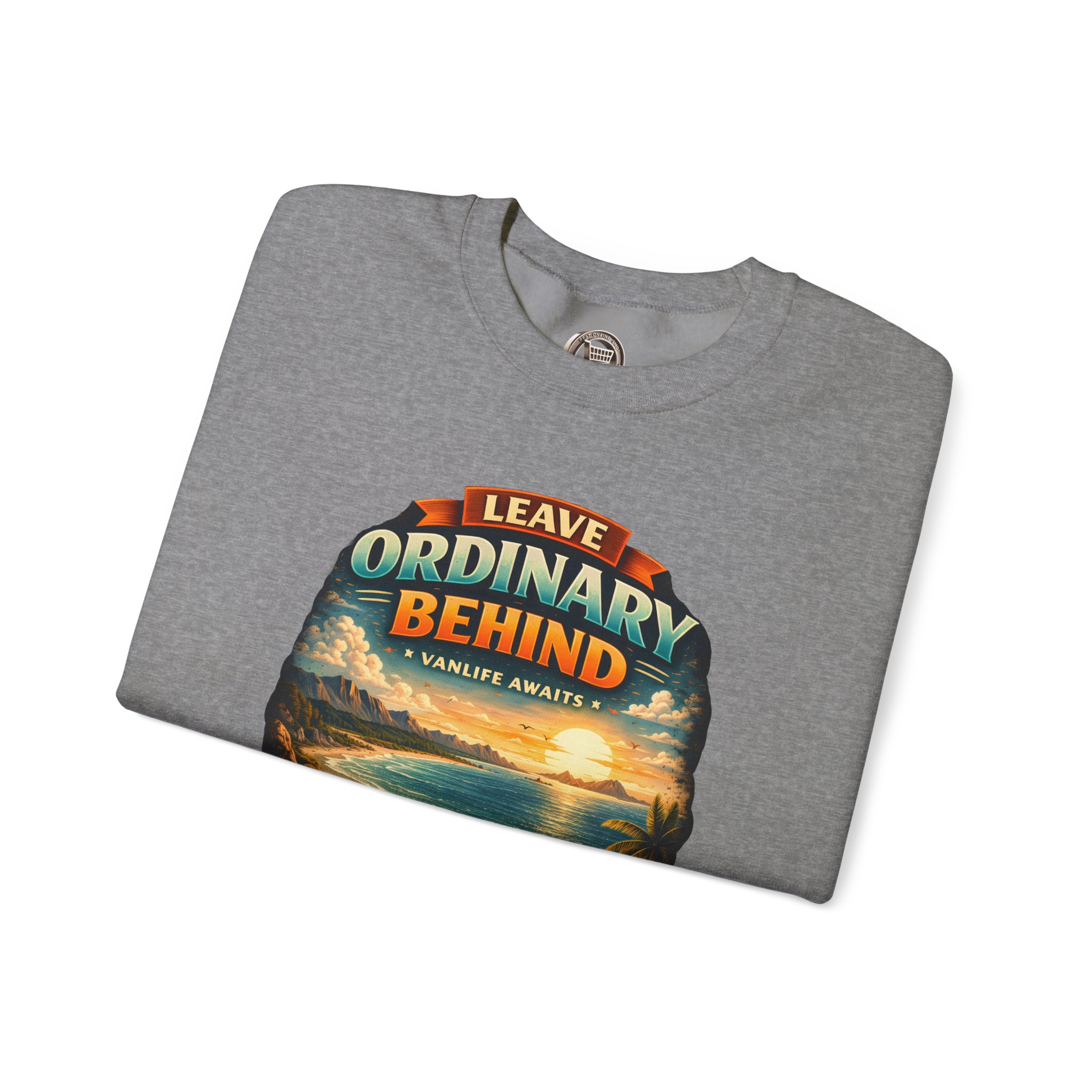 Unisex Heavy Blend™ Crewneck Sweatshirt — "Leave Ordinary Behind" Design Scenic-Line