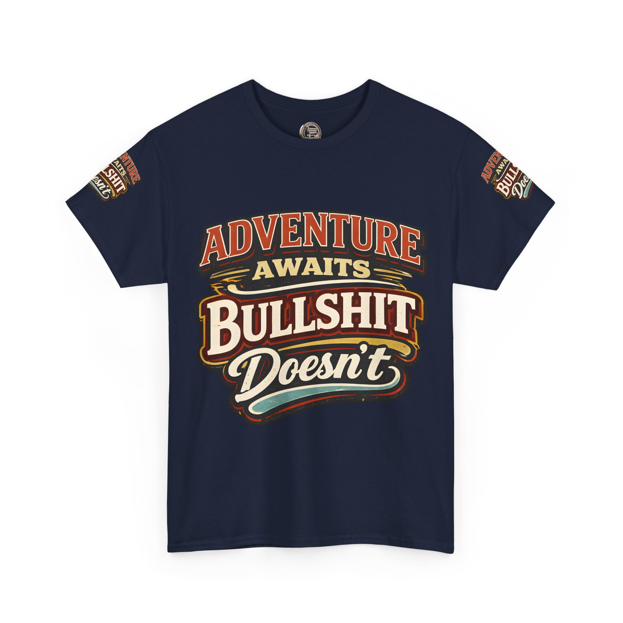 Unisex Heavy Cotton Tee — "Adventure Awaits" Design F**K-Line
