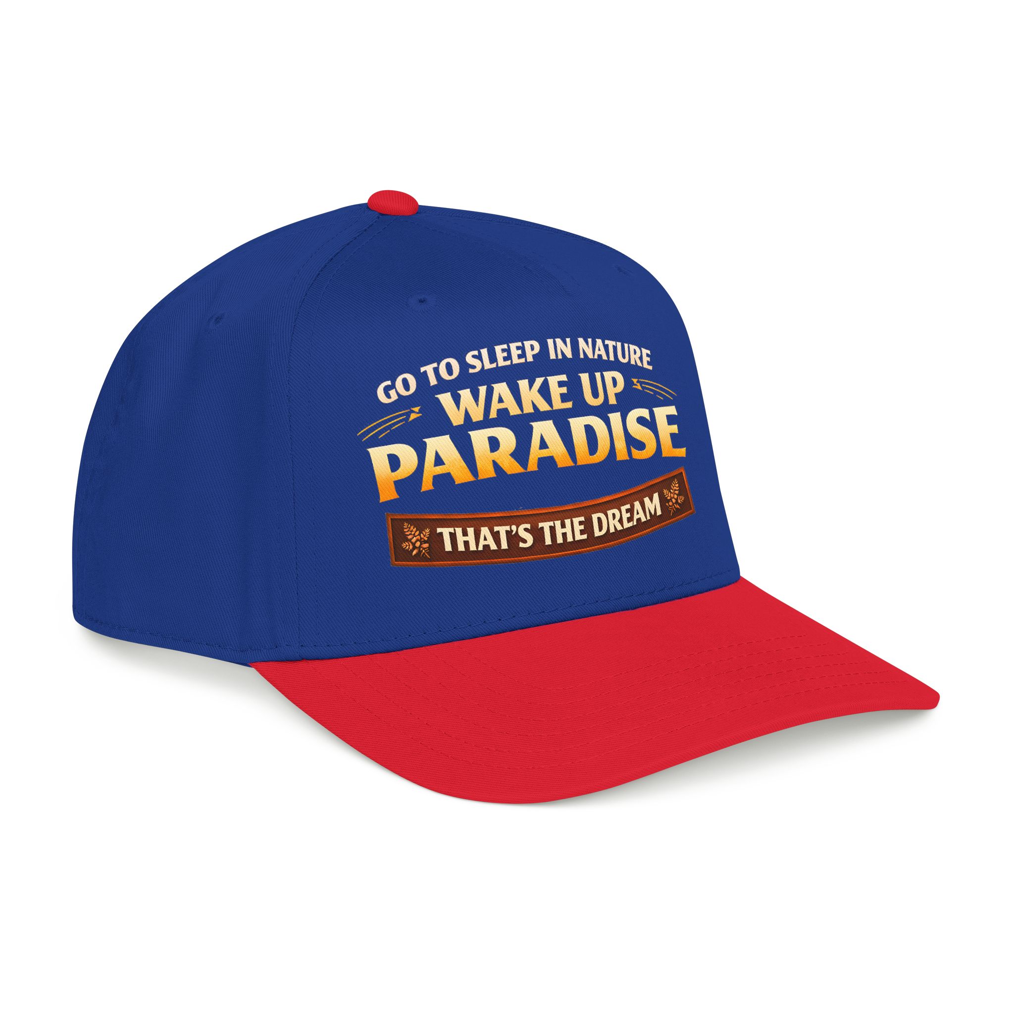 Baseball Cap - "Go sleep Nature-Wake Up Paradise" Design Scenic-Line