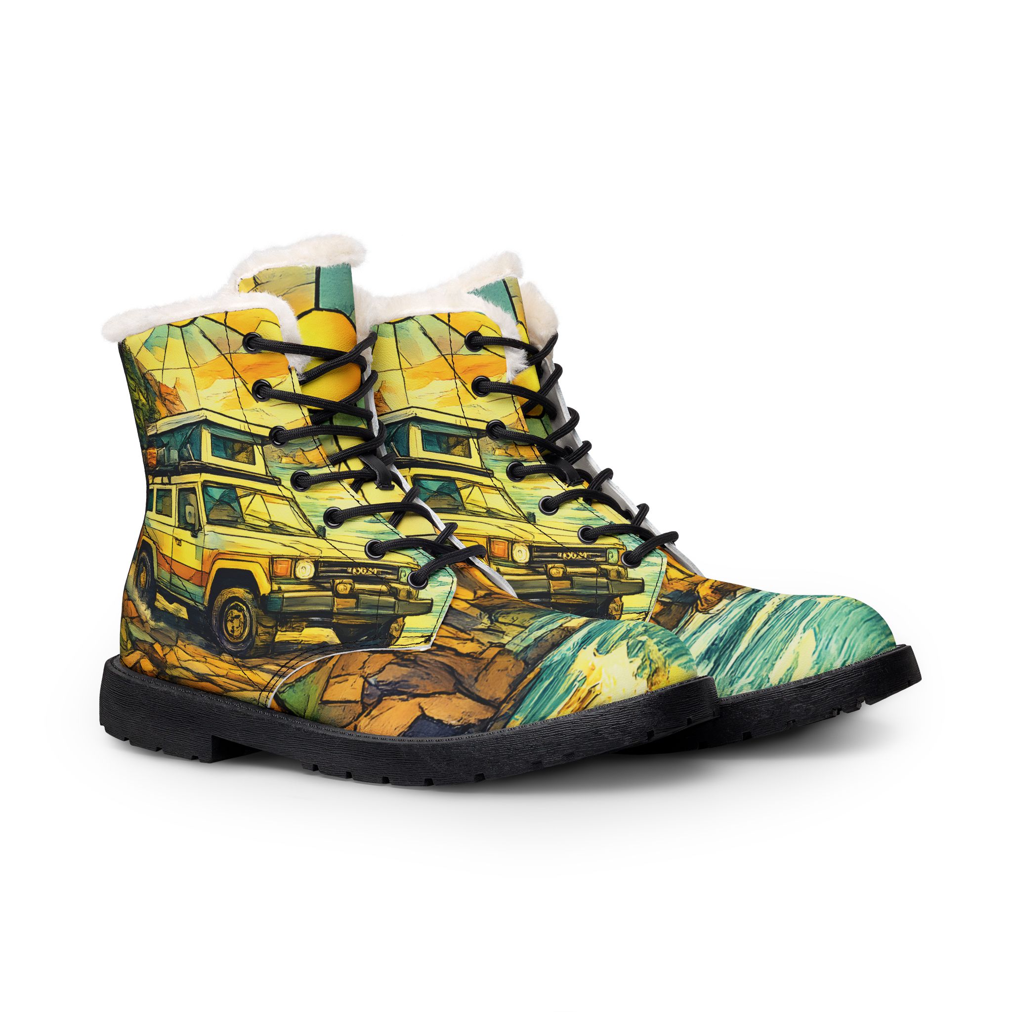 16647804138608814284_2048.jpeg Men's Fur and Leather Boots — Jeep Camper Print (Cubic-Line)