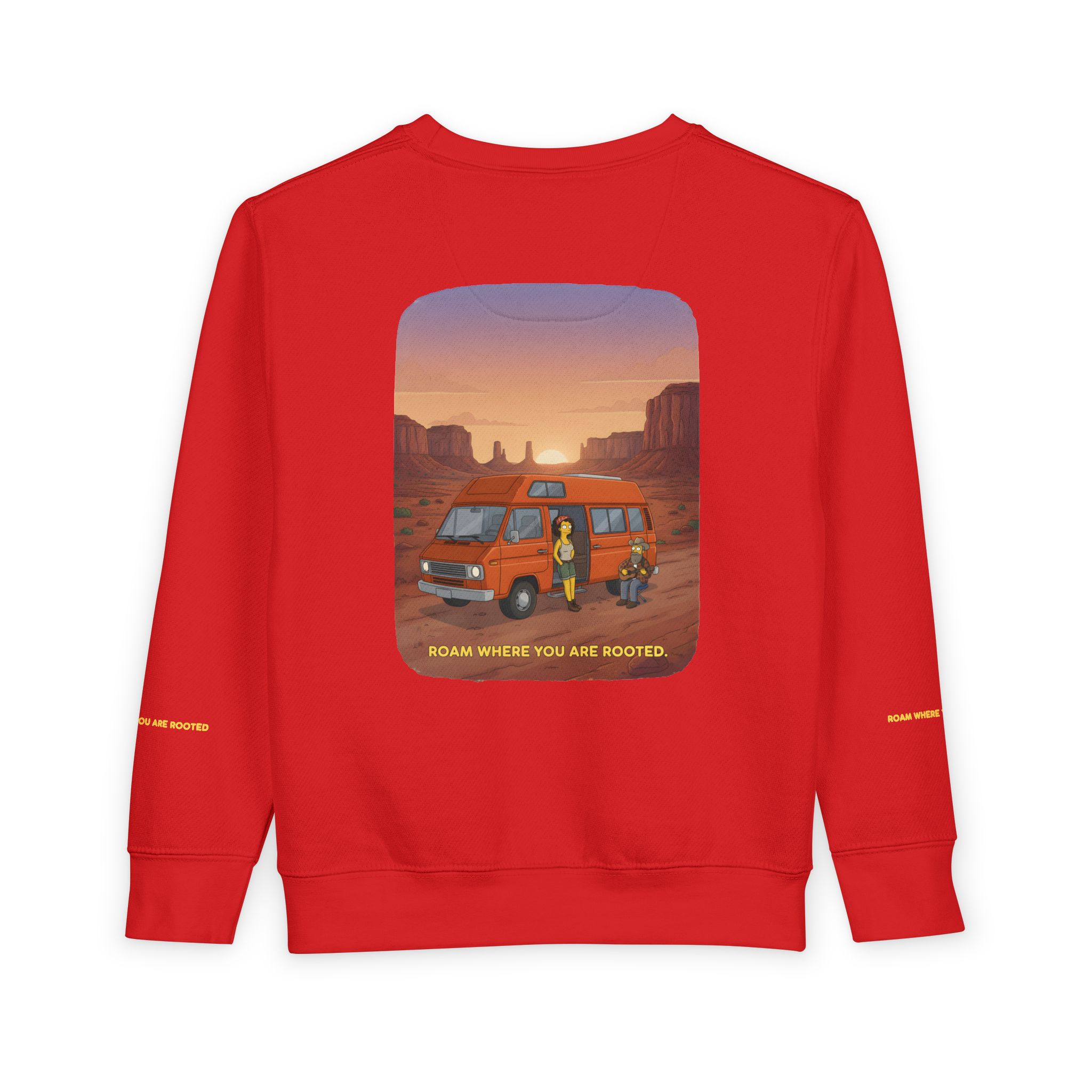 Toddler Sweatshirt - "Roam Where You Are Rooted" (Design Sitcom-Line)