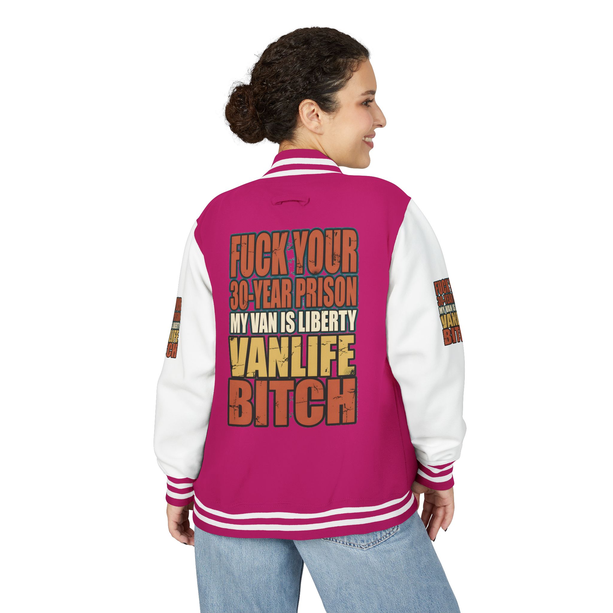 Unisex Heavyweight Letterman Jacket — "Fuck Your 30 Year" Design F**K-Line