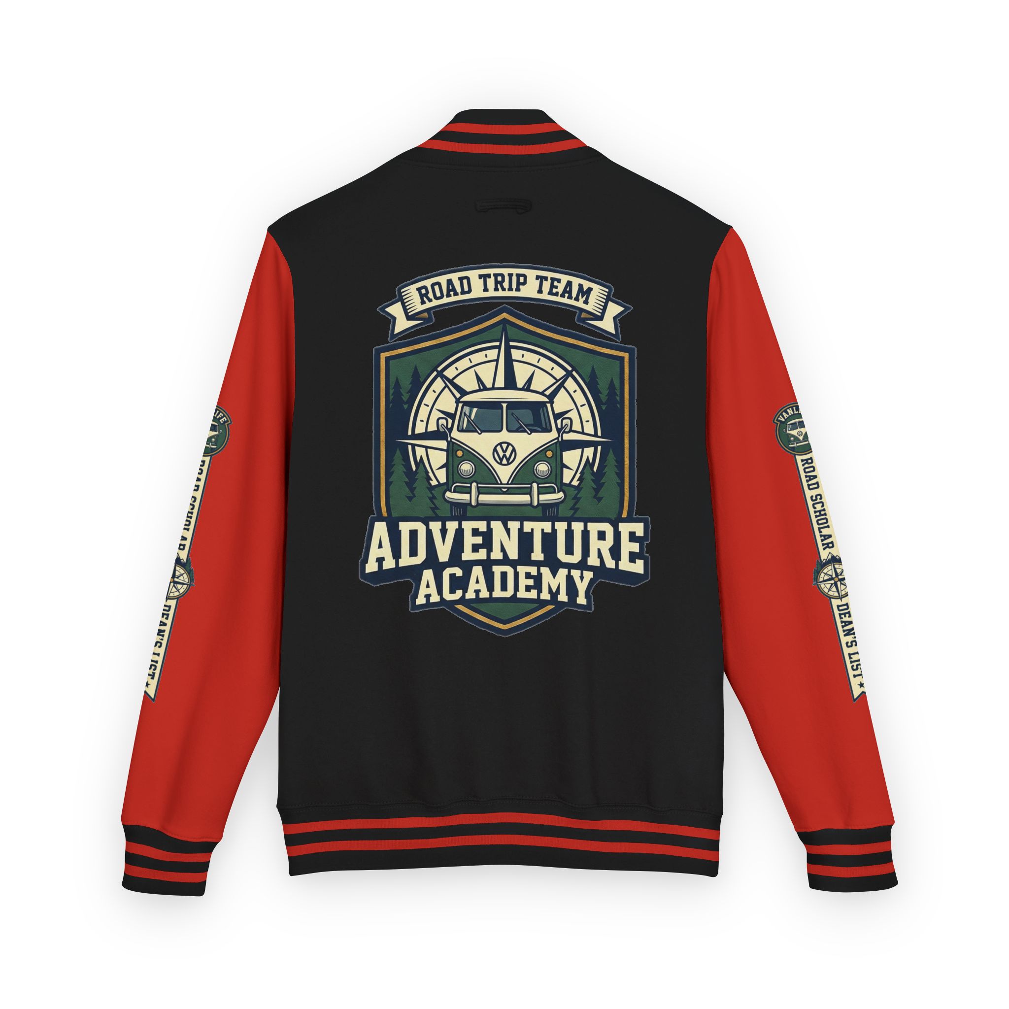 Unisex Heavyweight Letterman Jacket (Awdis) —"Adventure Academy" Road Trip Team Varsity Jacket