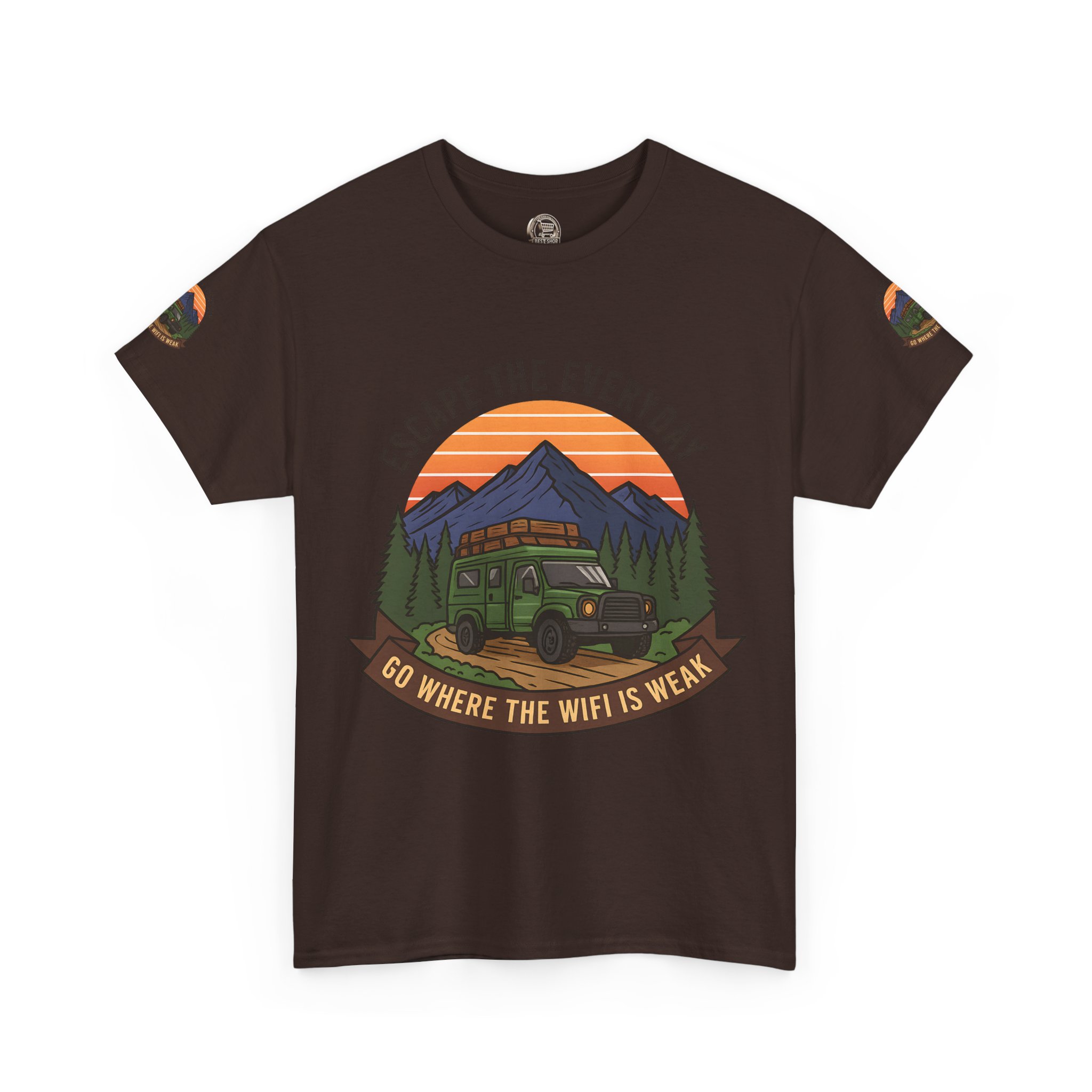 1669054677443205800_2048.jpeg Unisex Heavy Cotton Tee — "Go Where the WiFi Is Weak" Adventure Shirt