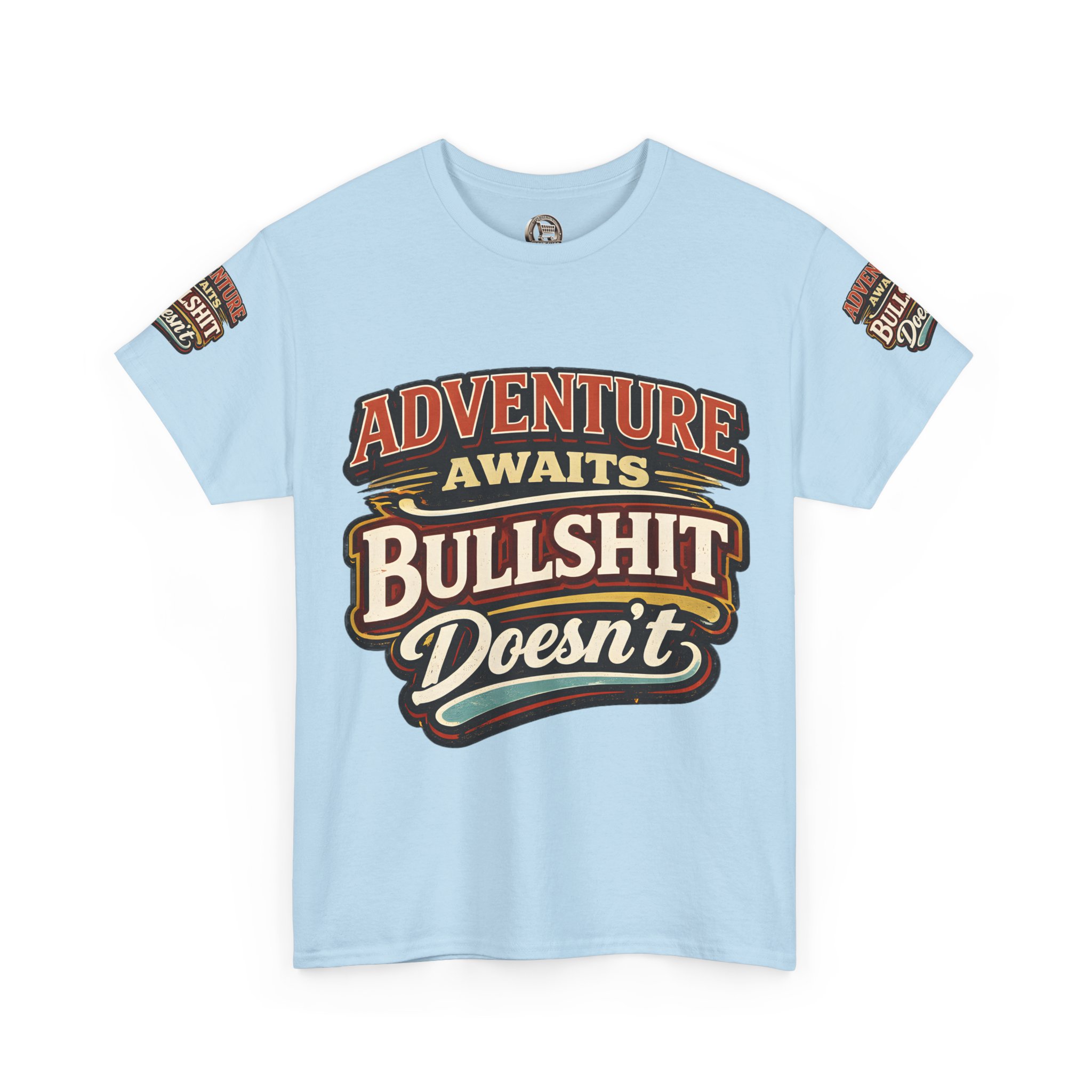 Unisex Heavy Cotton Tee — "Adventure Awaits" Design F**K-Line