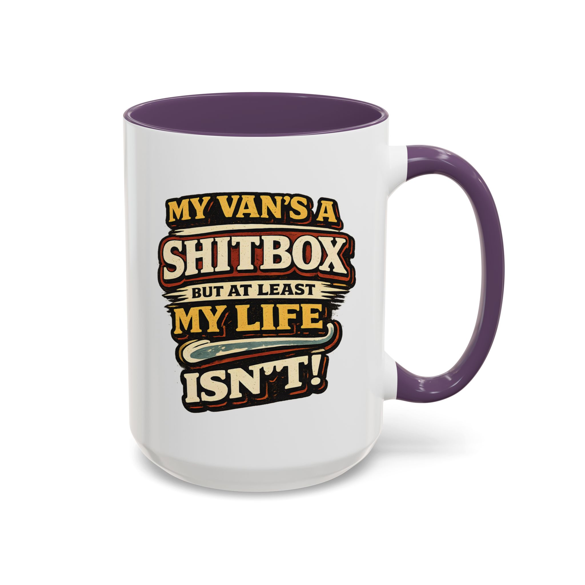 Accent Coffee Mug (11, 15oz) — "My Van`s A Shitbox" Design F**K-Line