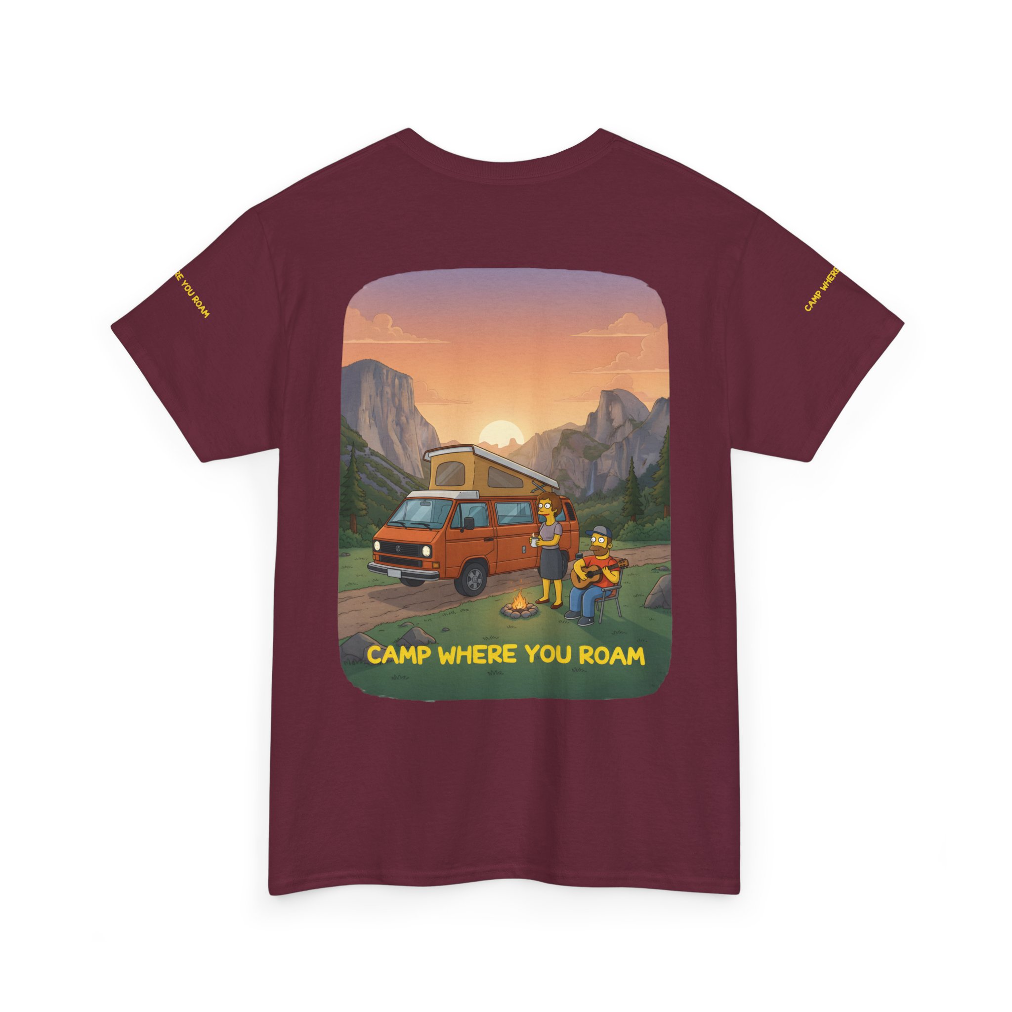 Unisex Heavy Cotton Tee — "Camp Where You Roam" Design Sitcom-Line