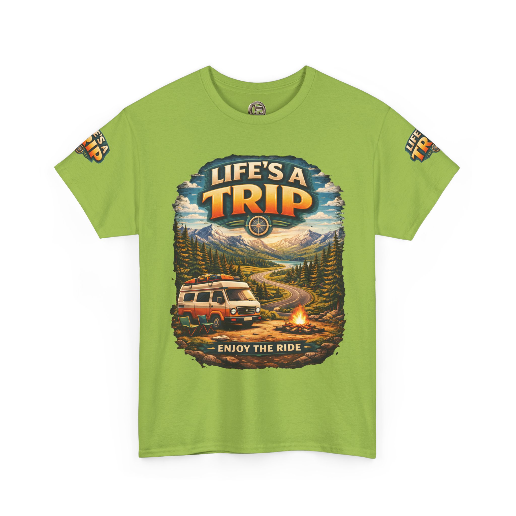 16734591991332280998_2048.jpeg Unisex Heavy Cotton Tee — "Live´s A Trip-Enjoy The Ride" Design Scenic-Line