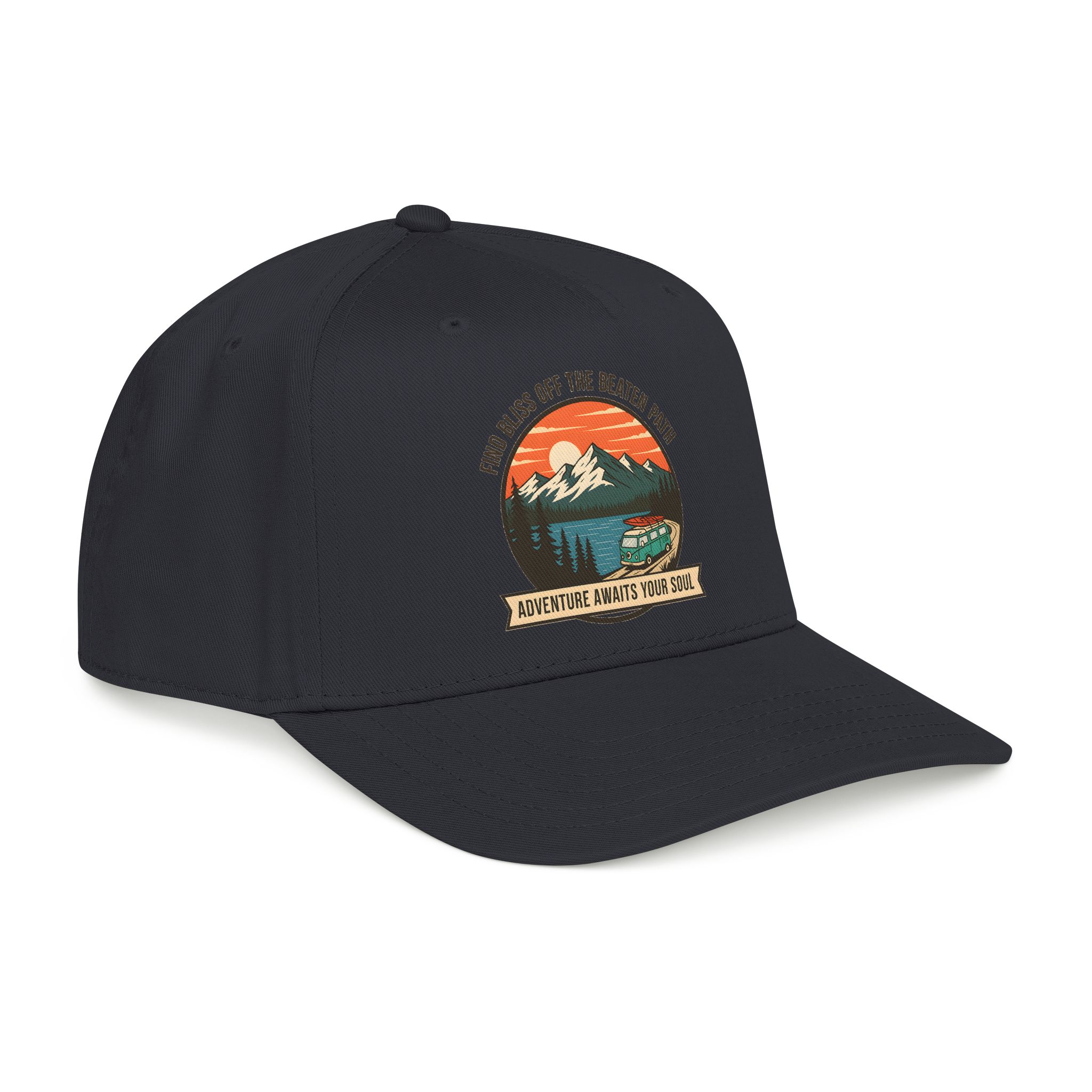 167409534205669783_2048.jpeg Baseball Cap — "Find Bliss of the beaten patch-Adventure Awaits Your Soul" Vintage Mountain Camp Camper Design